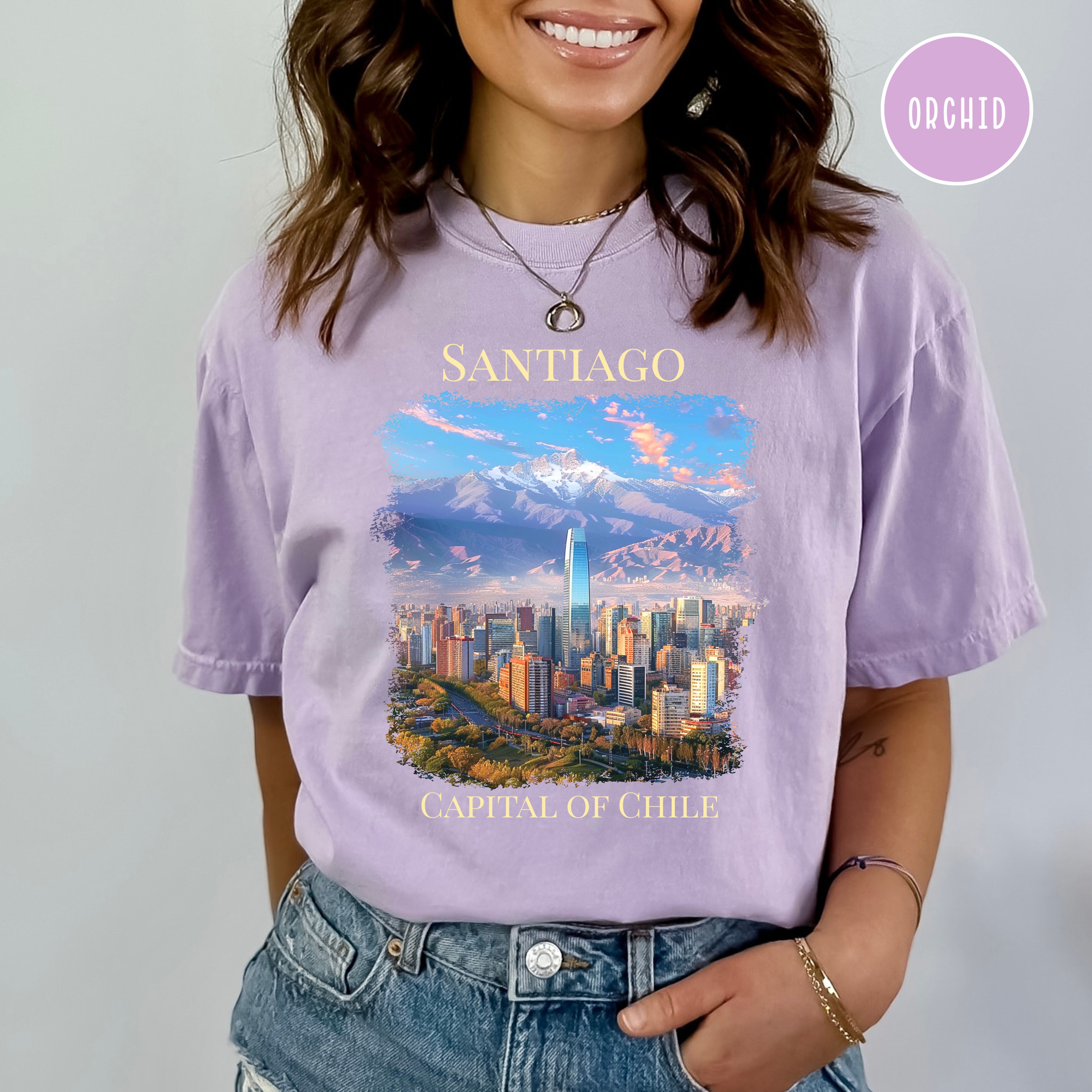 Santiago Capital City of Chile Comfort Colors Tee Shirt