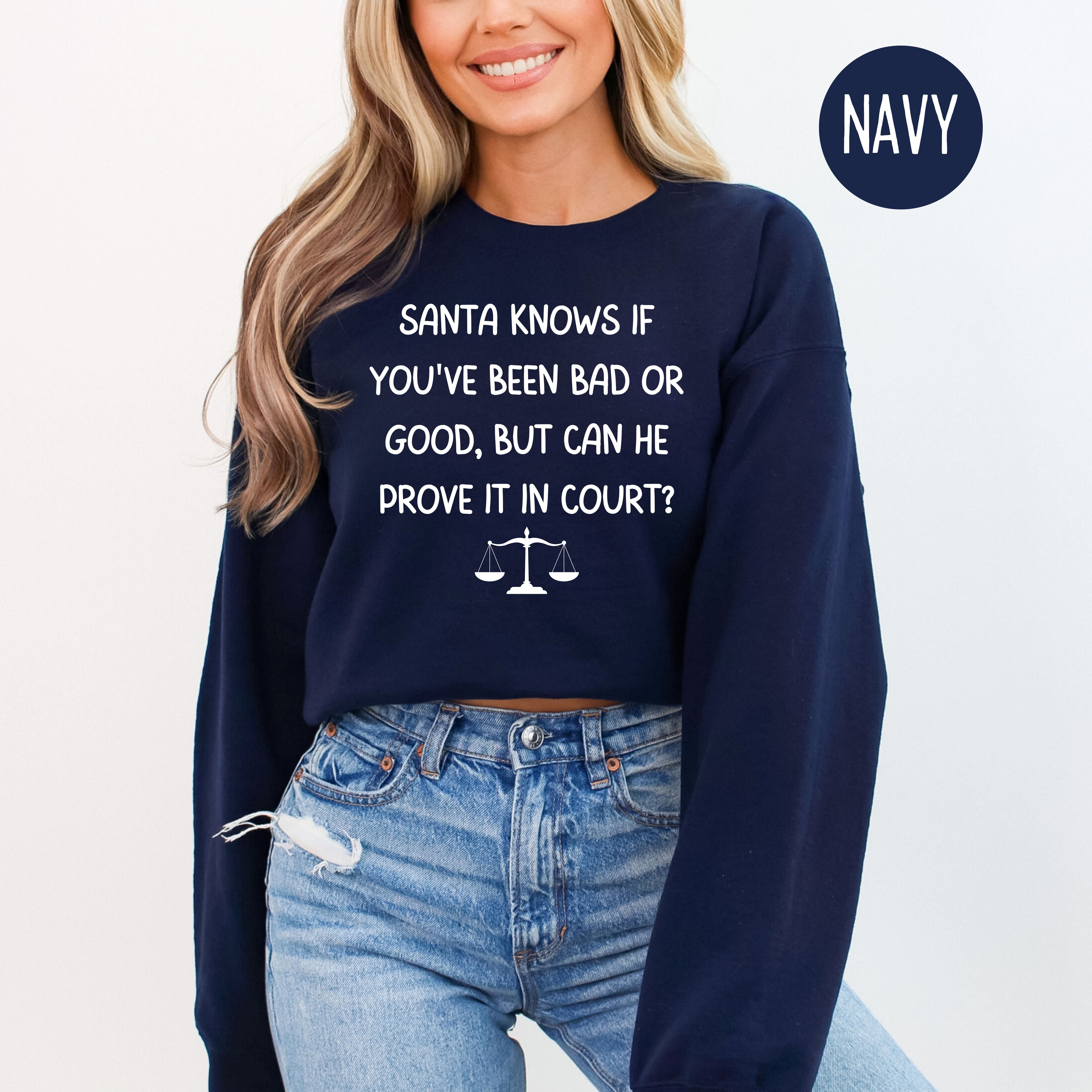 Funny Lawyer Christmas Sweatshirt Attorney Gift