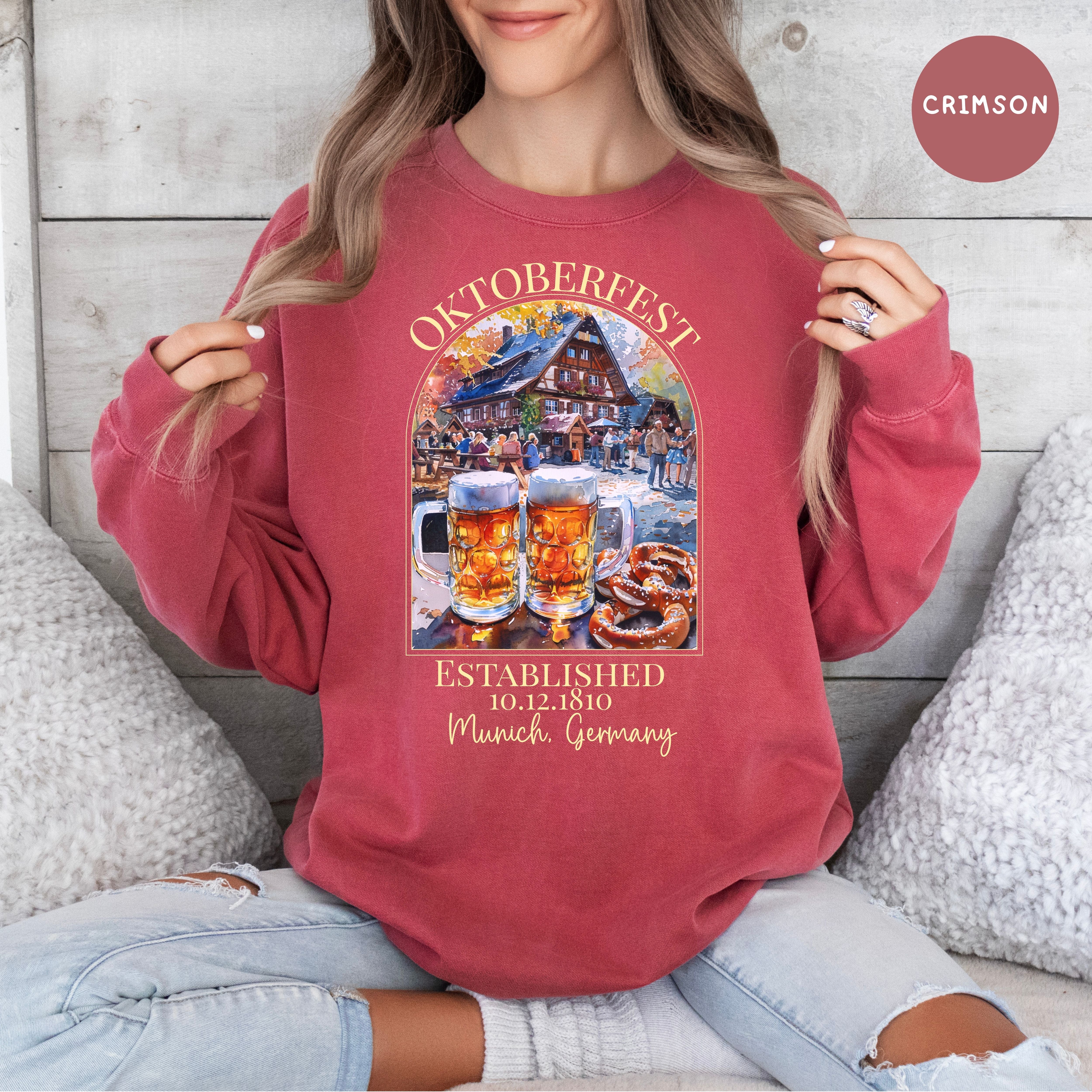 Oktoberfest Celebration Comfort Colors Adult Unisex Gift Sweatshirt