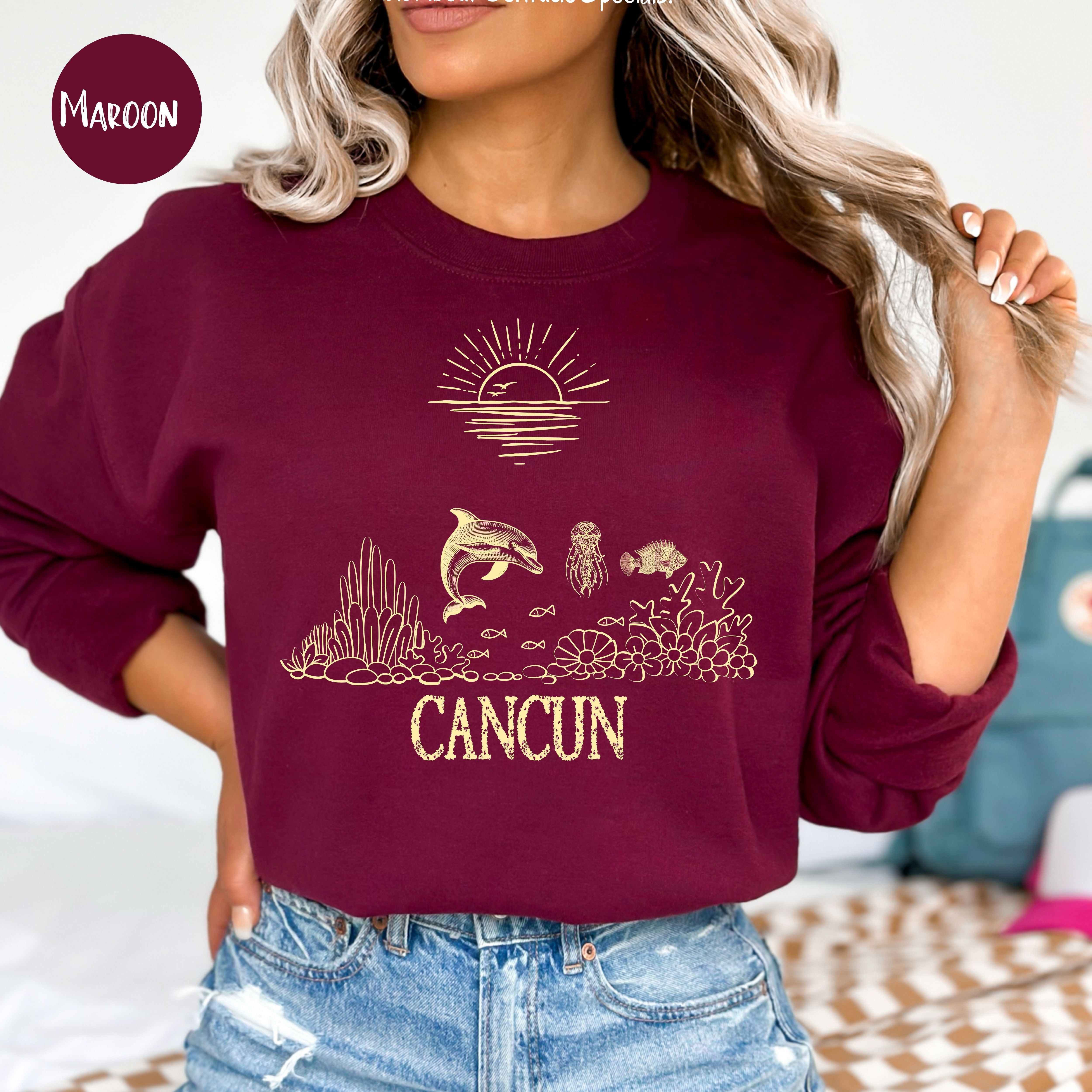 Cancun Coral Reef Dolphin Sealife Sweatshirt