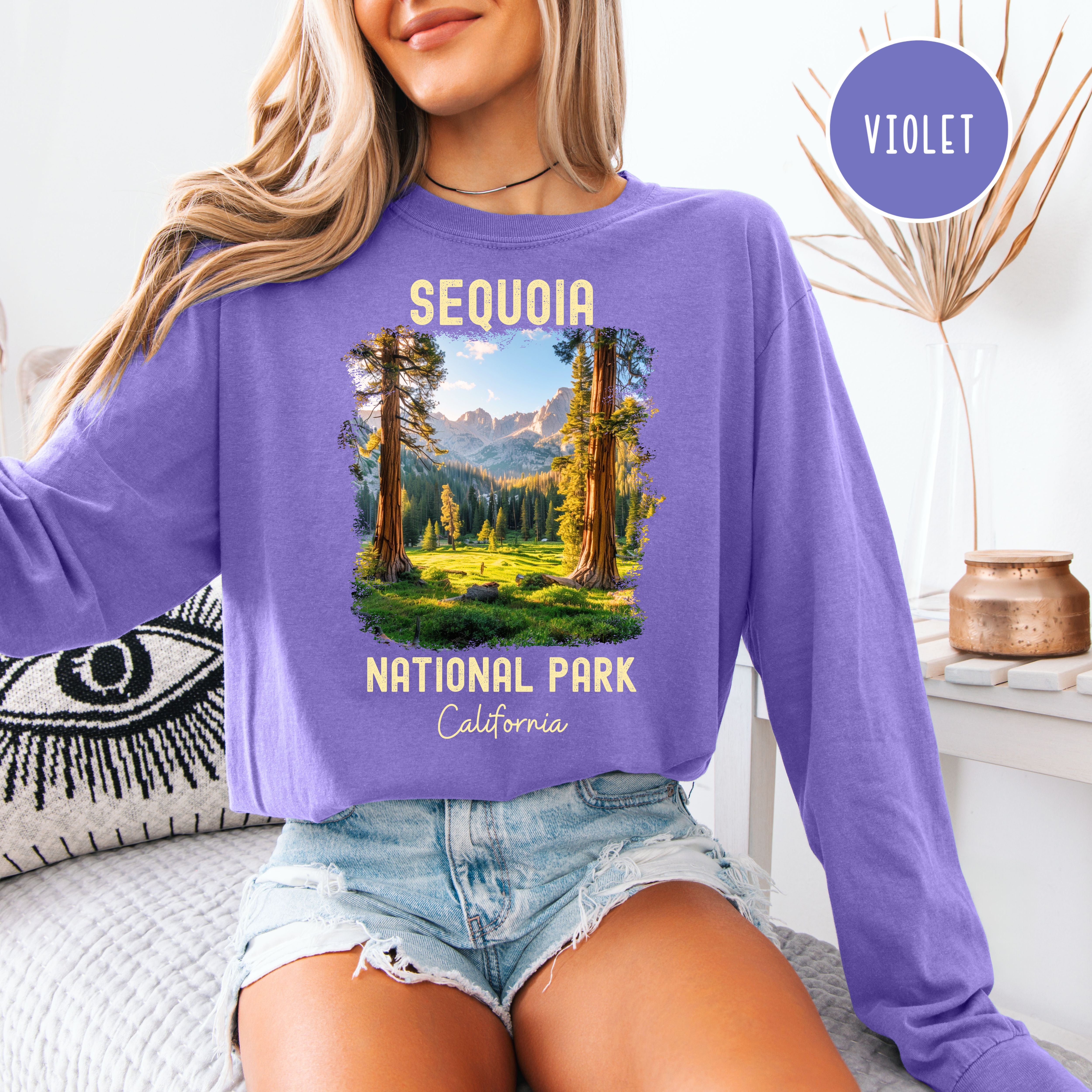 Sequoia National Park California Unisex Long Sleeve Comfort Colors T-Shirt