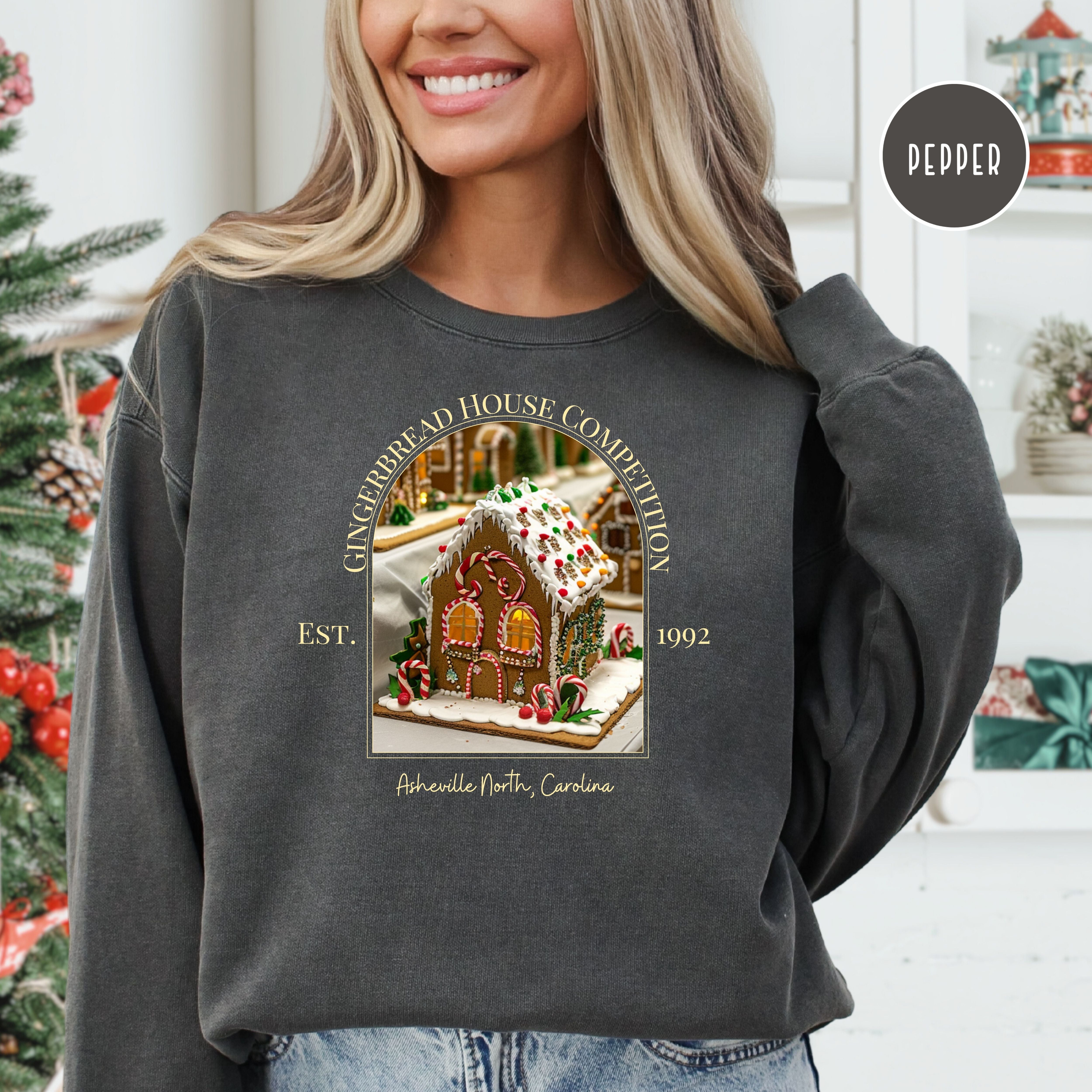 Asheville North Carolina Gingerbread House Competition Comfort Colors® Sweatshirt