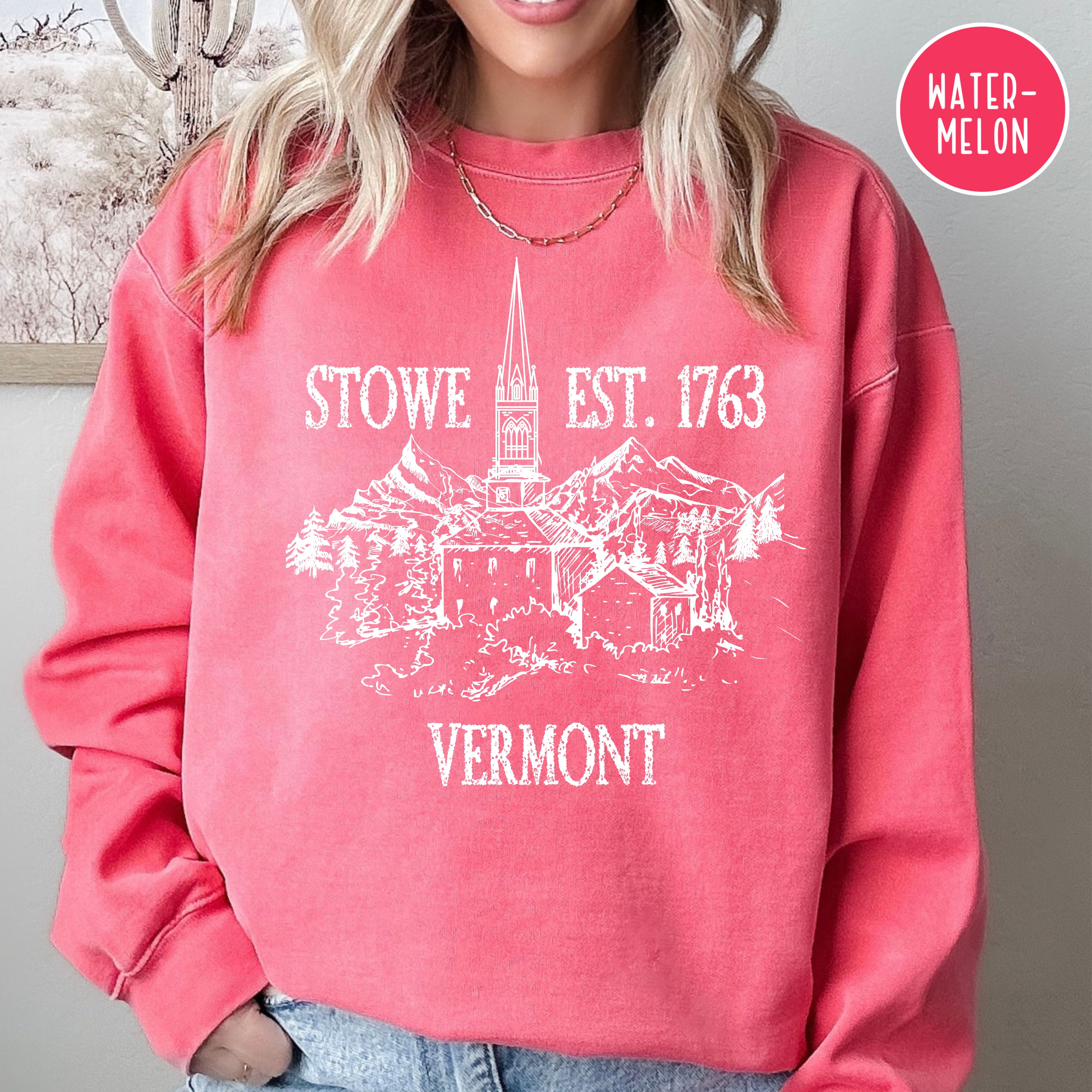Stowe Vermont Grunge Style Comfort Colors® Sweatshirt
