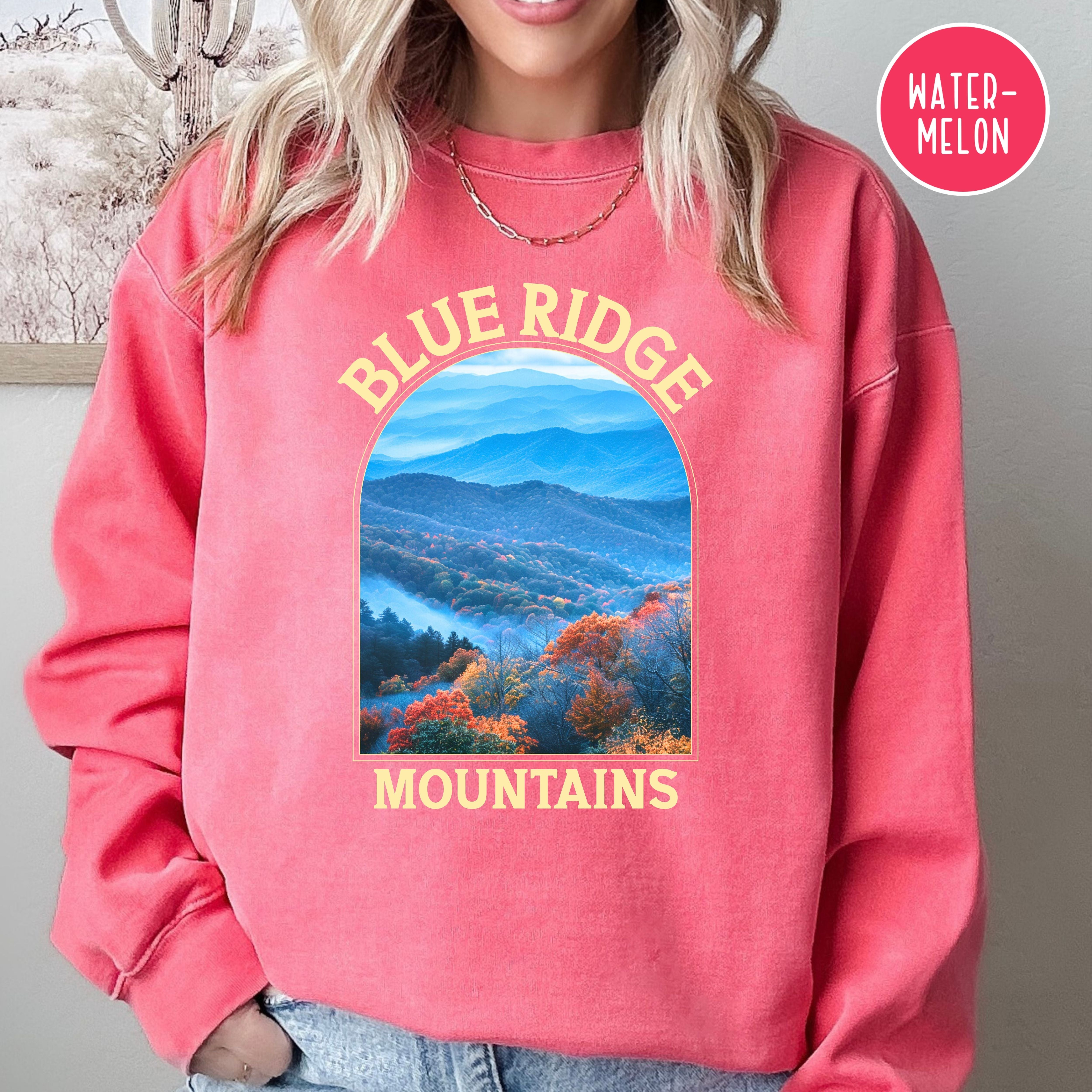 Blue Ridge Mountains Comfort Colors Sweatshirt, Mountain Lover Gift Sweatshirt