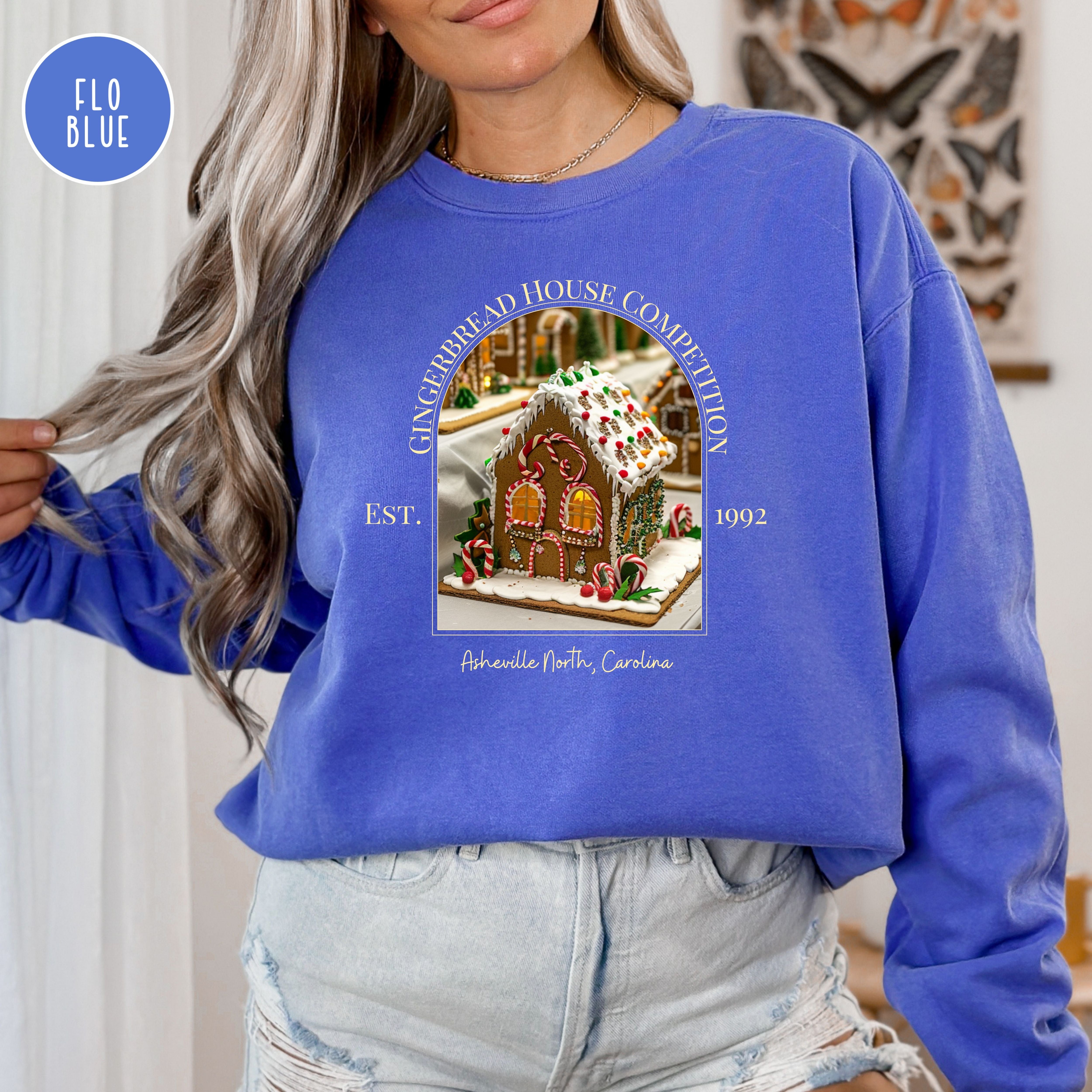 Asheville North Carolina Gingerbread House Competition Comfort Colors® Sweatshirt
