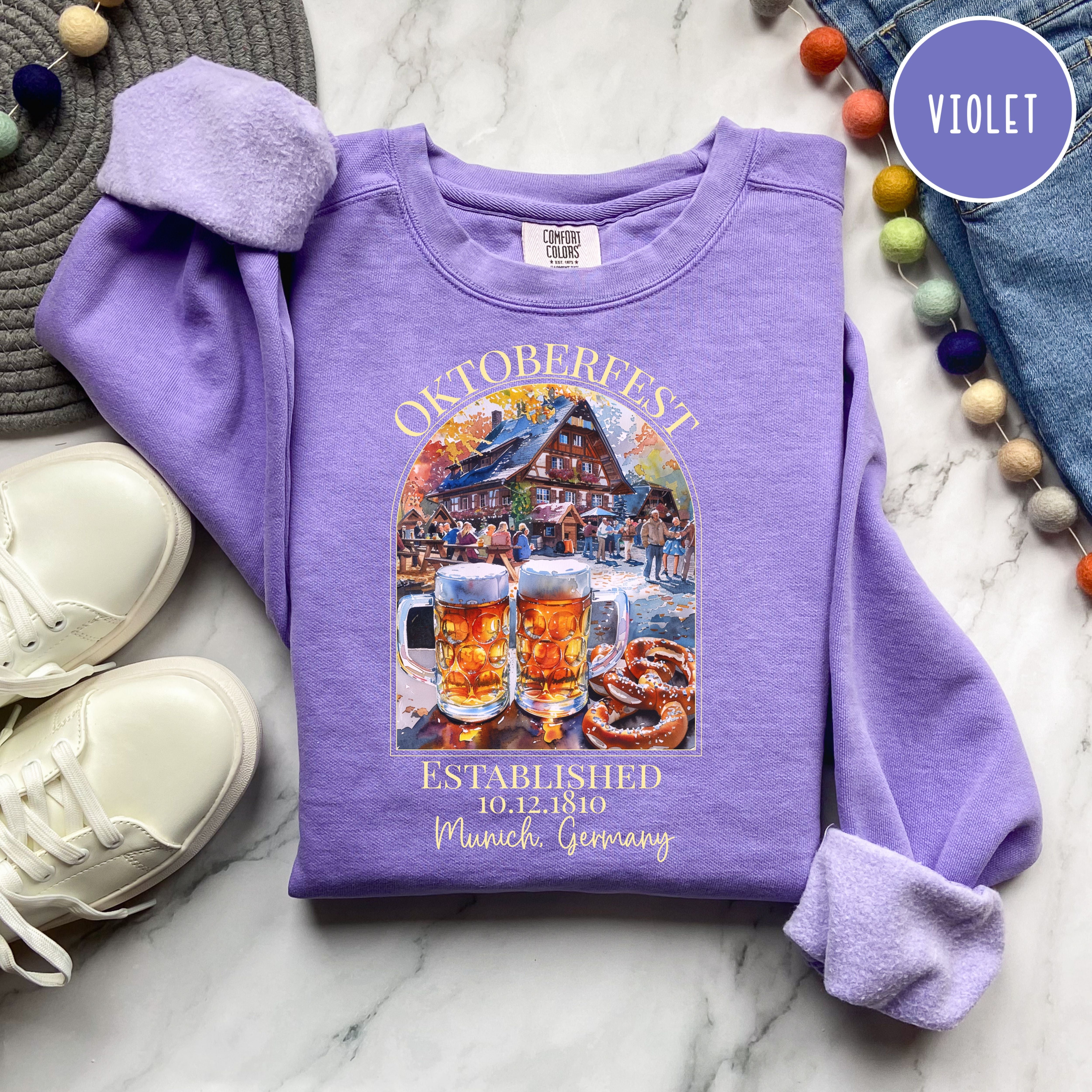 Oktoberfest Celebration Comfort Colors Adult Unisex Gift Sweatshirt