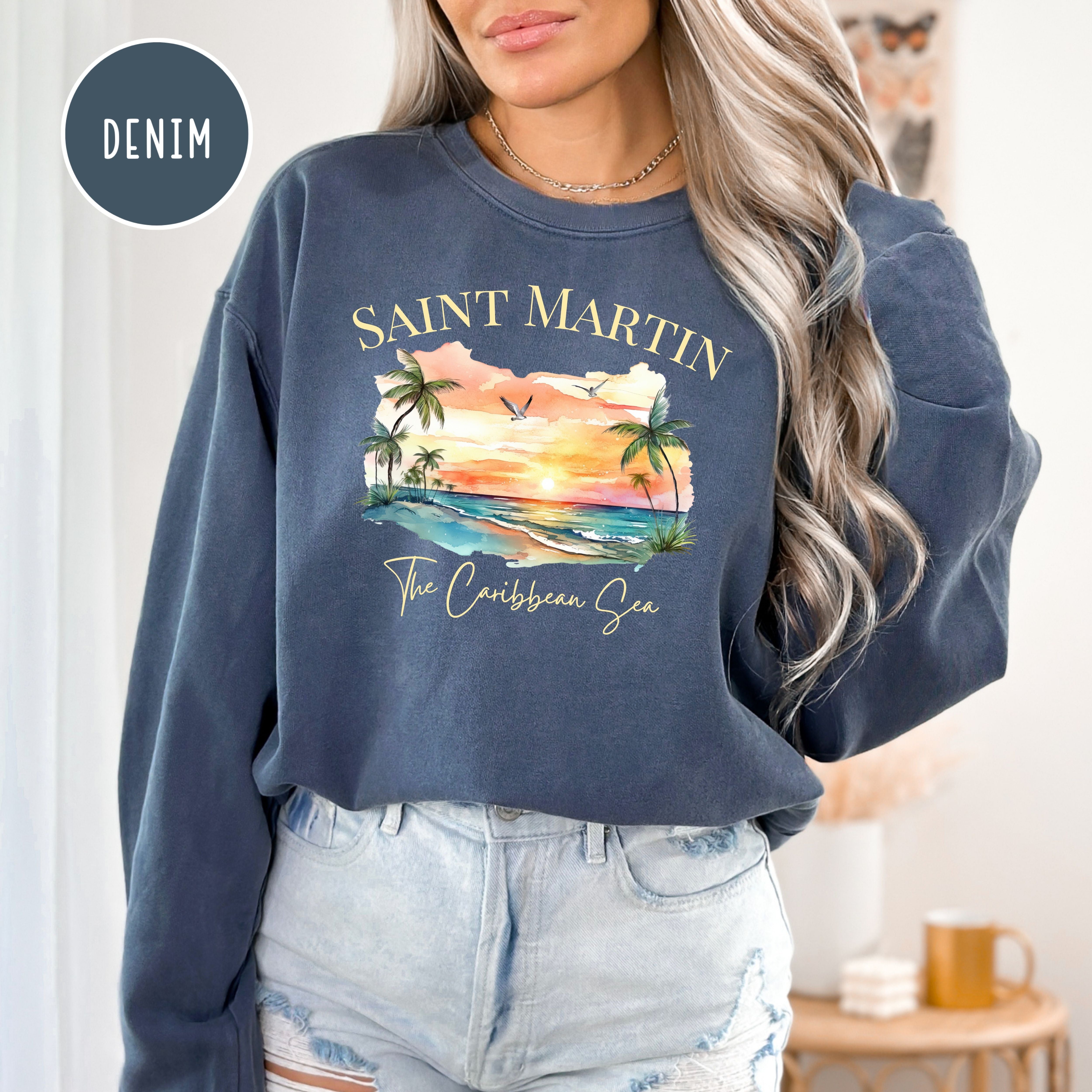 Saint Martin Caribbean Island Comfort Colors® Sweatshirt