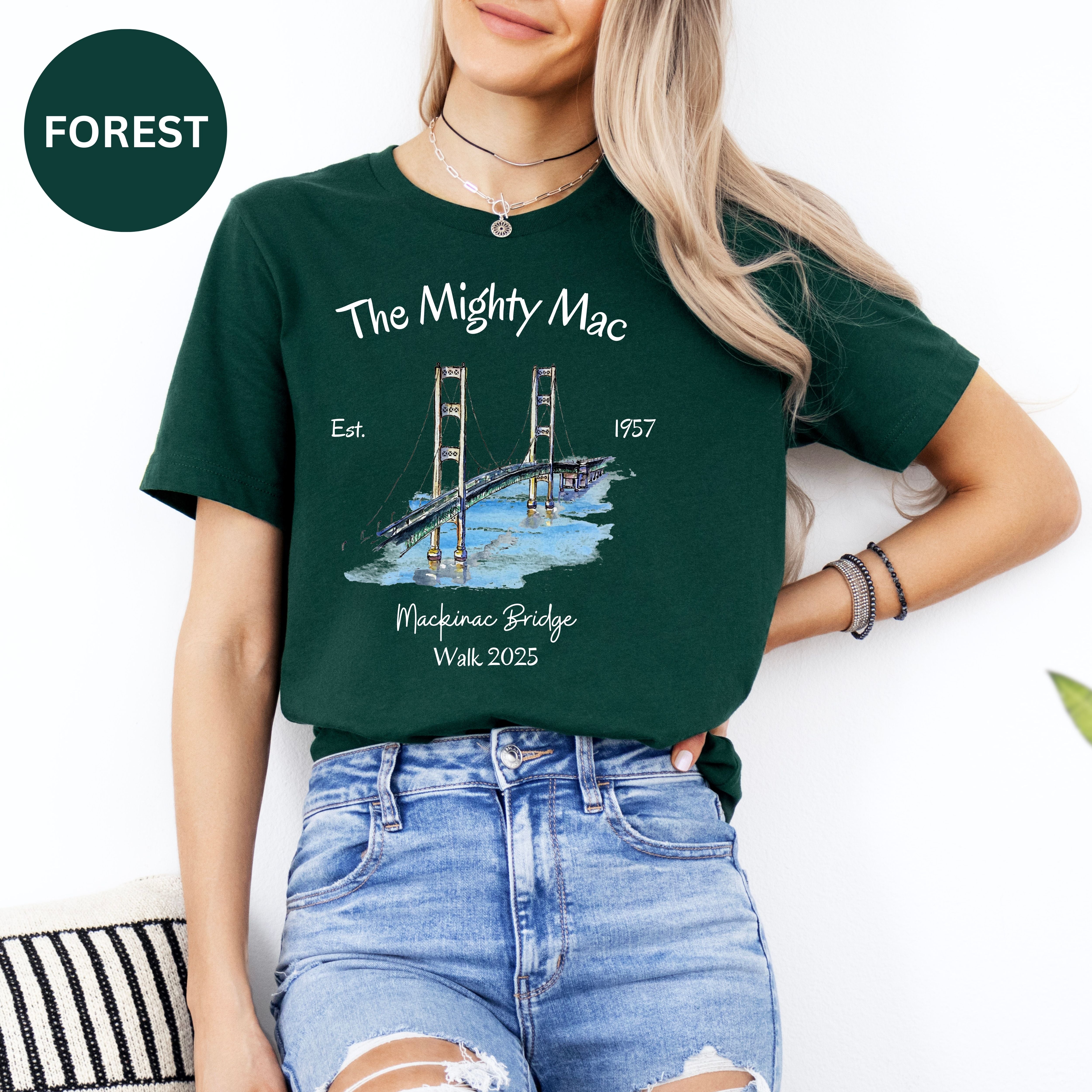 The Mackinac Bridge Labor Day Walk 2025 Bella Canvas Adult Unisex Lightweight Soft Tee