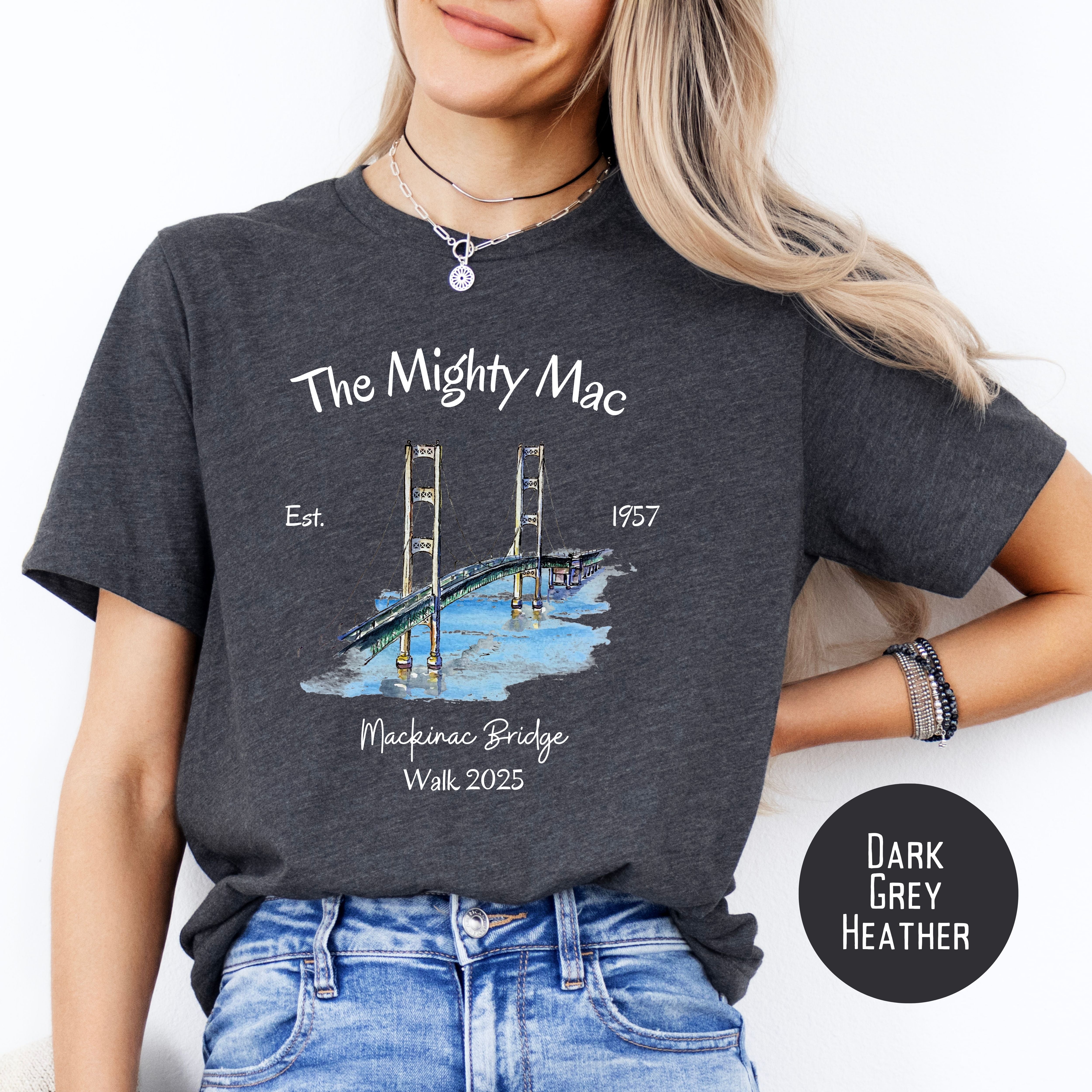 The Mackinac Bridge Labor Day Walk 2025 Bella Canvas Adult Unisex Lightweight Soft Tee