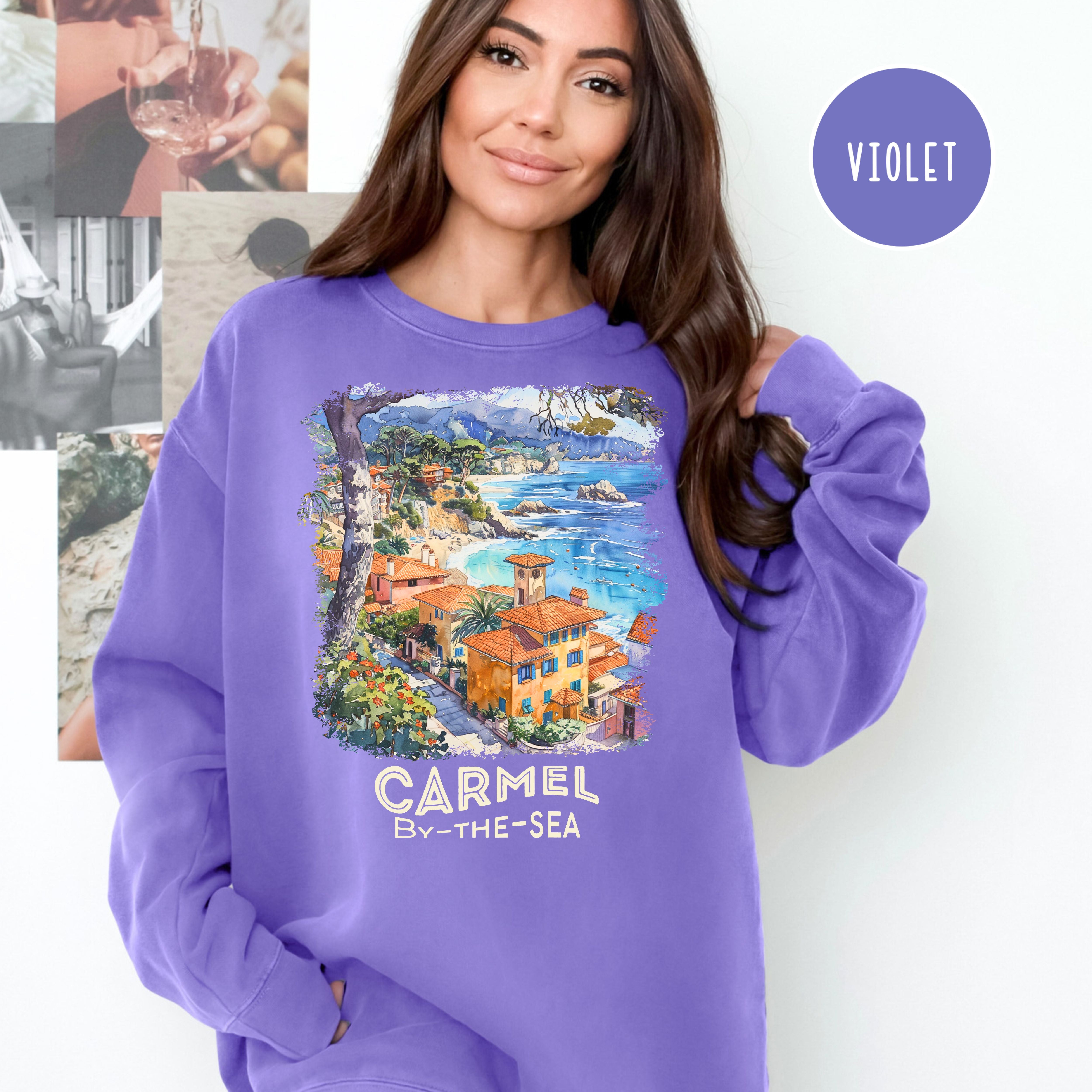 Carmel By The Sea Unsex Comfort Colors Sweatshirt, Monterey Vacation Shirt