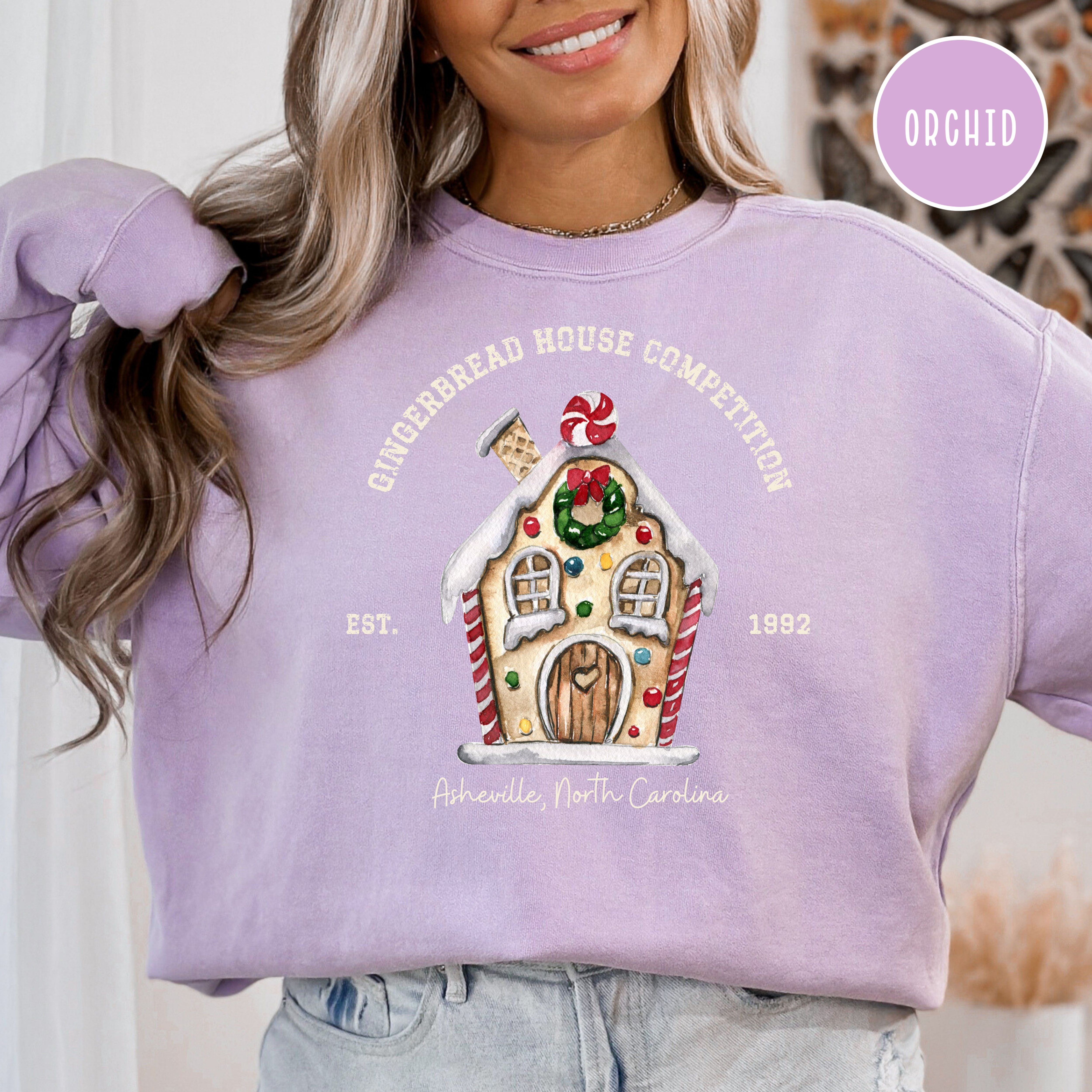 Asheville North Carolina Gingerbread House Competition Comfort Colors® Sweatshirt