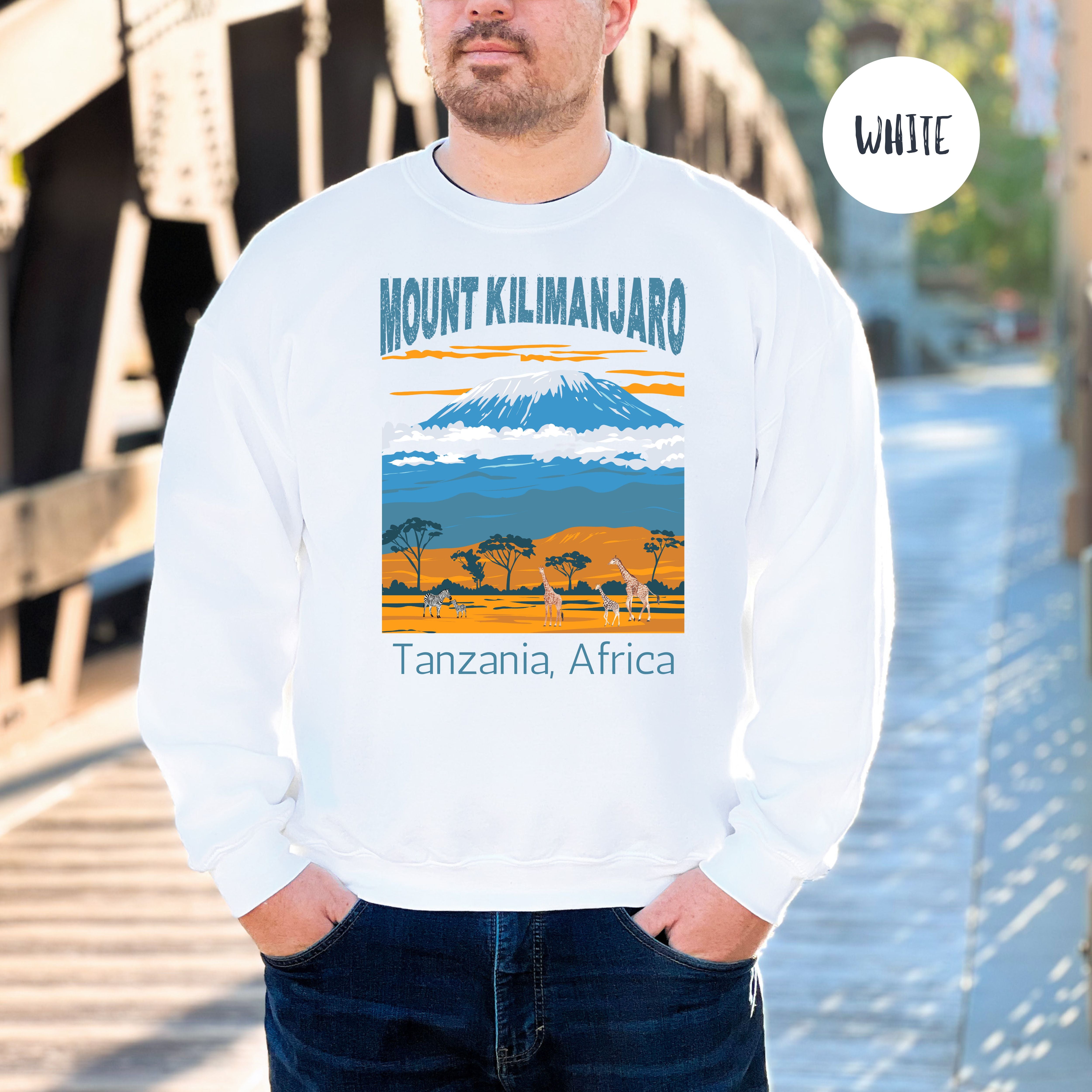 Mount Kilimanjaro Sweatshirt Gift for Mountain Climber, Tanzania Africa Sweatshirt