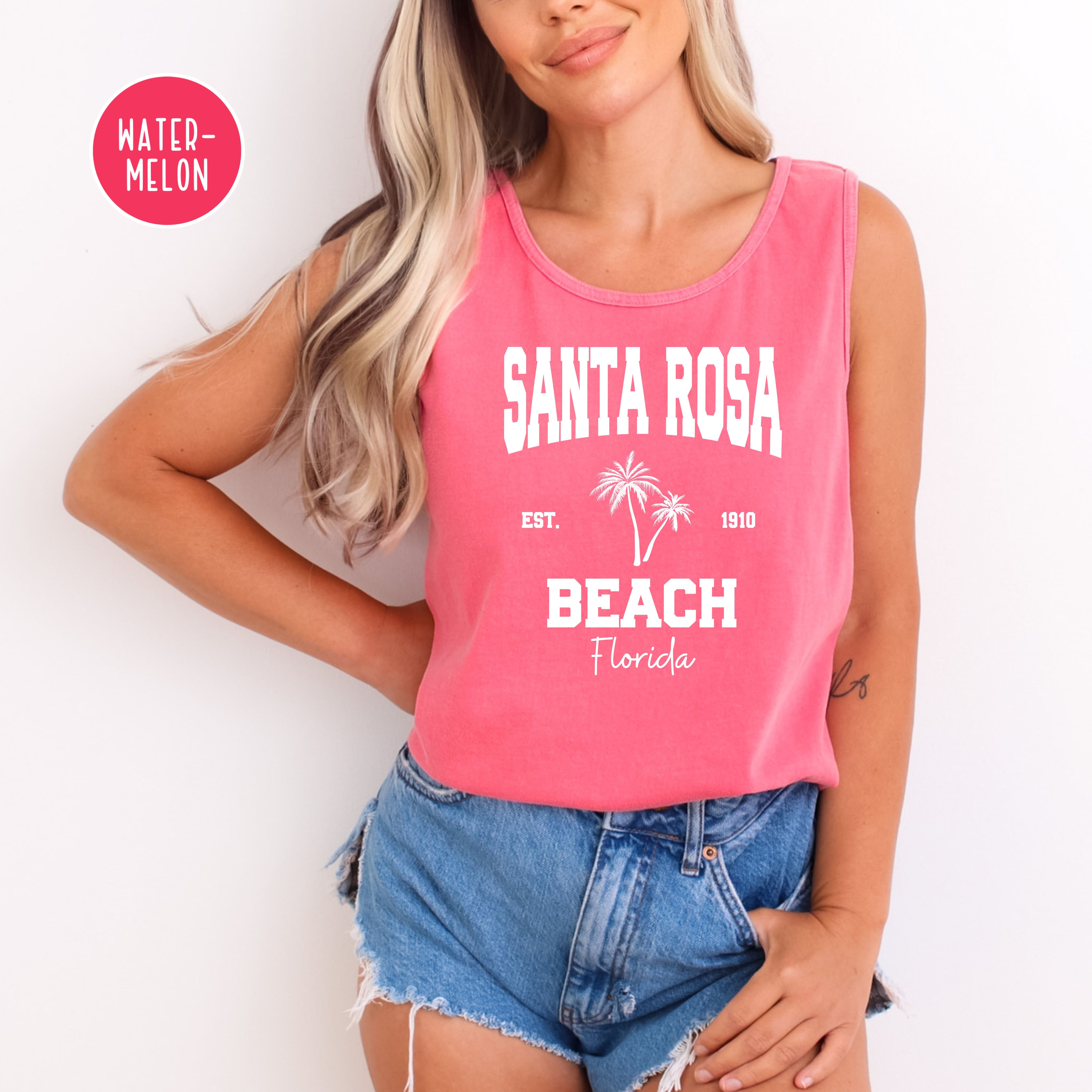 Santa Rosa Beach 30A Florida Comfort Colors Tank Top