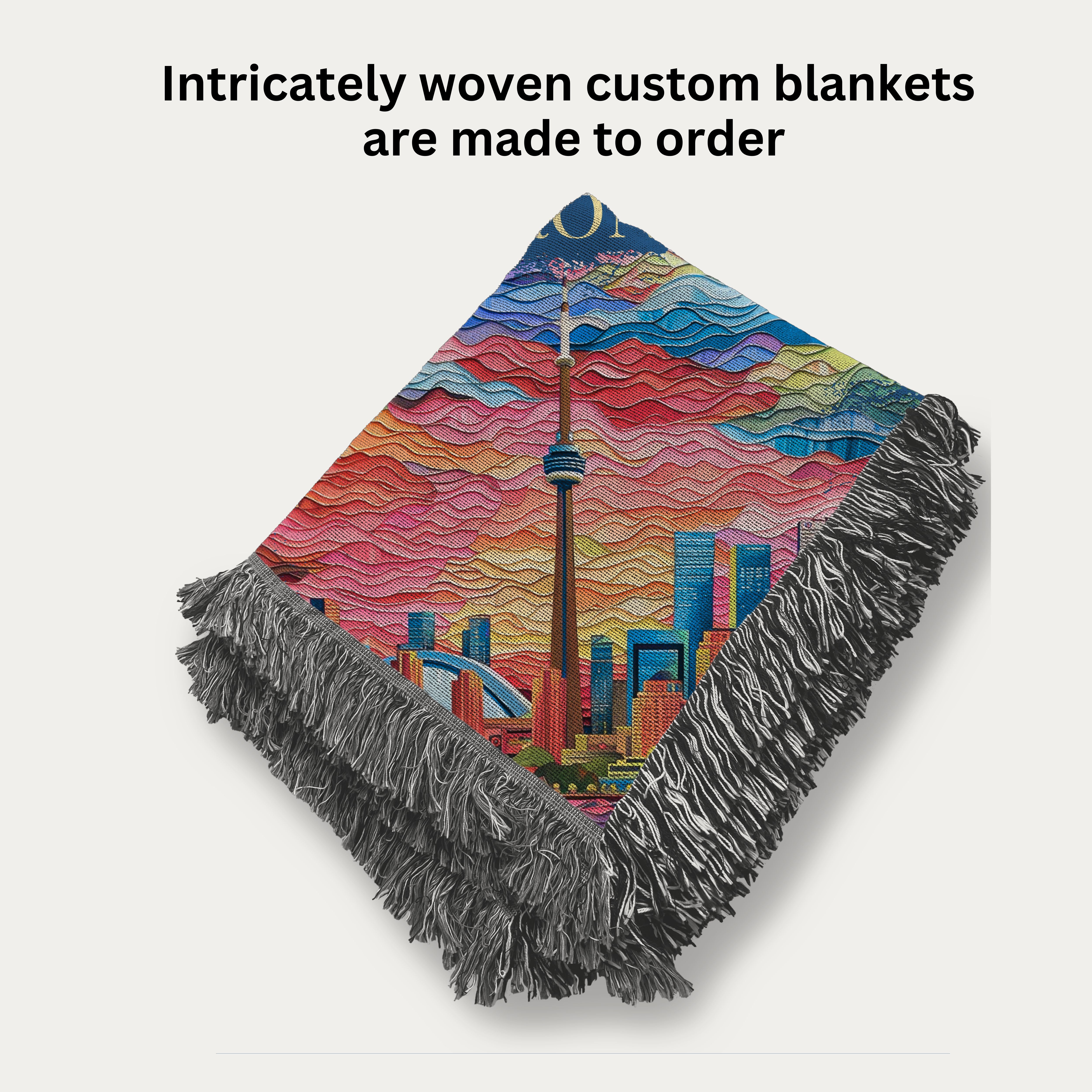 Toronto Ontario Canada Woven Throw Blanket