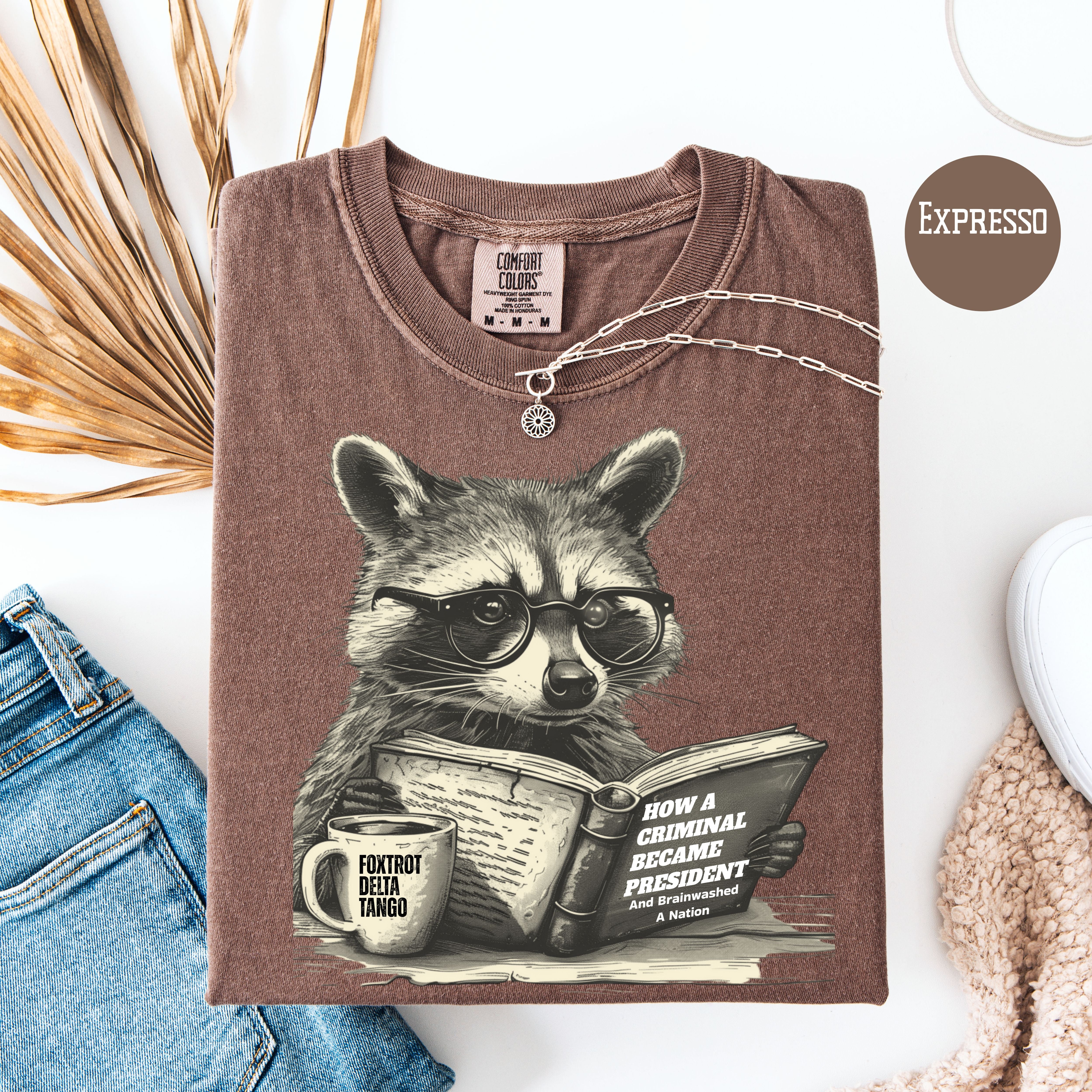 Subtle Foxtrot Delta Tango, Cute Raccoon Anti-Trump Comfort Colors Tee