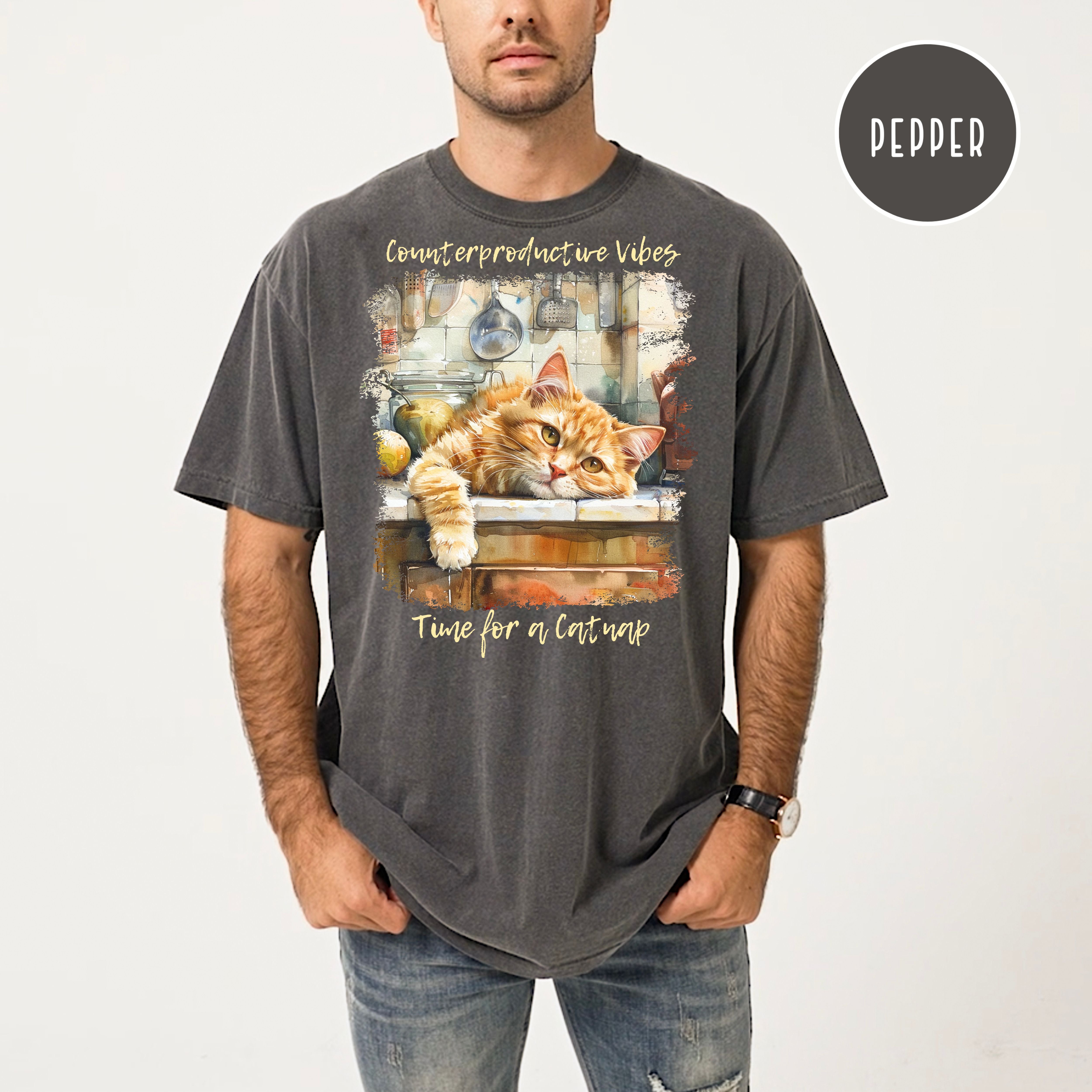 Cat Lover Comfort Colors T-Shirt Gift for Cat Owner