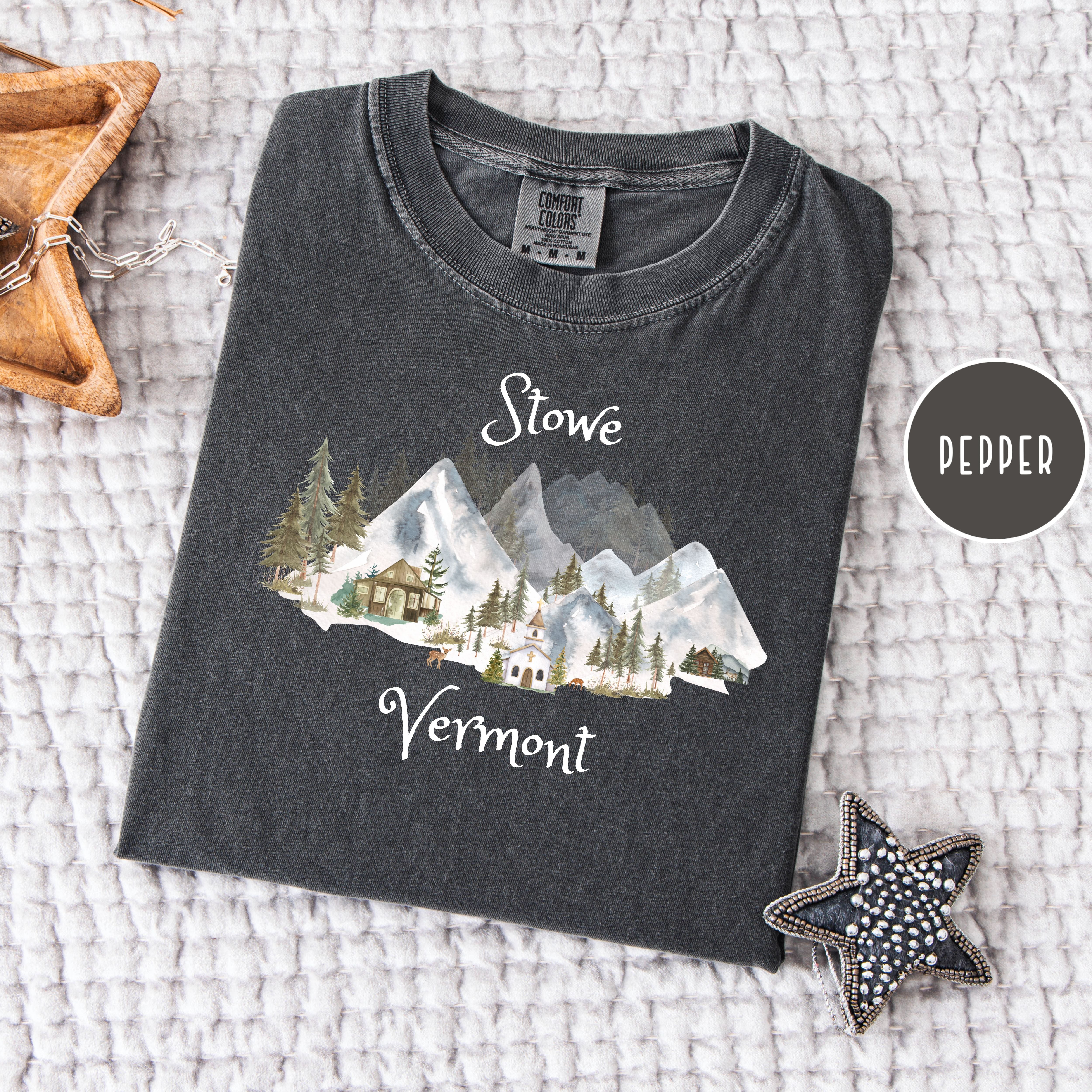 Stowe Vermont Unisex Comfort Colors Tee
