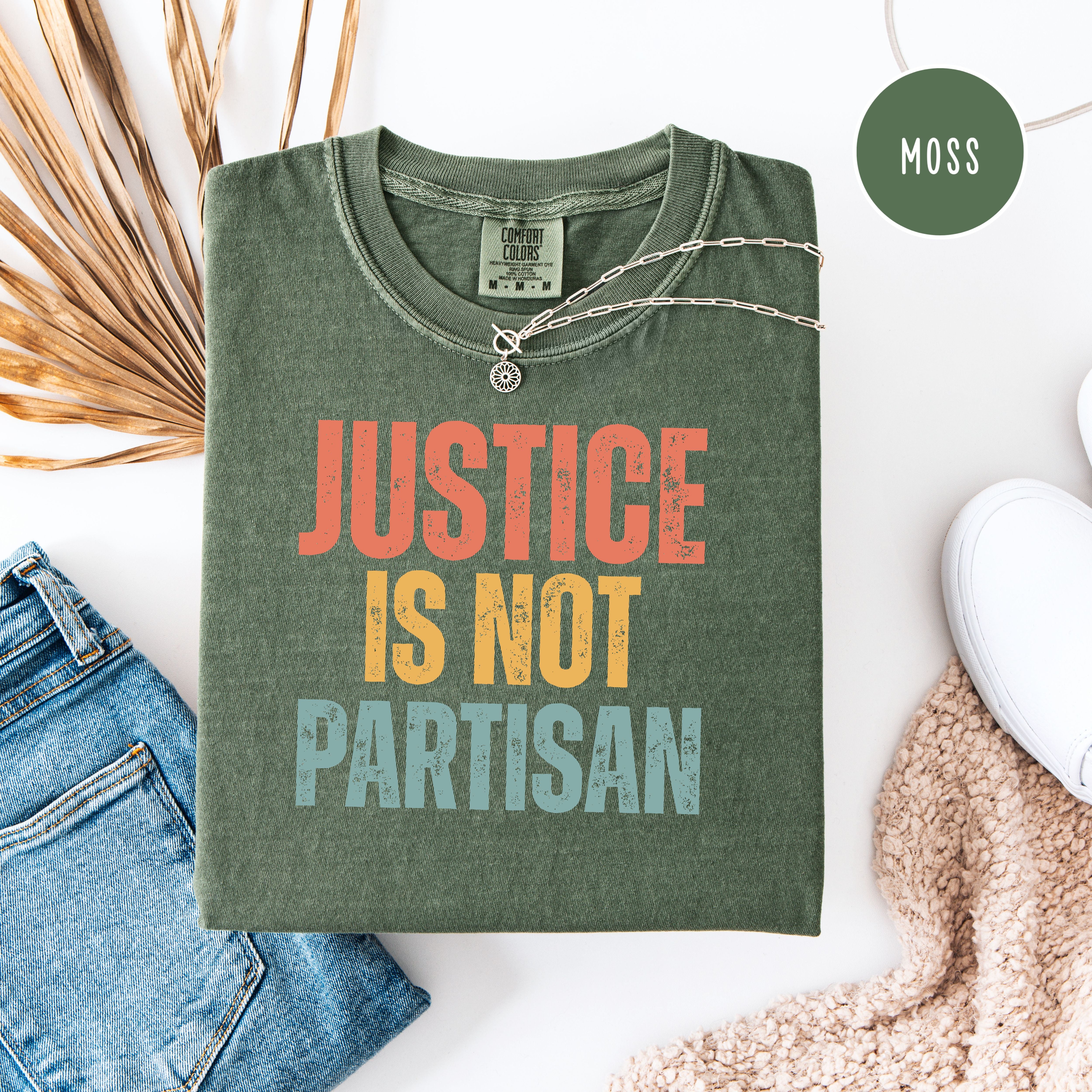Justice Is Not Partisan Comfort Colors Protest T-shirt