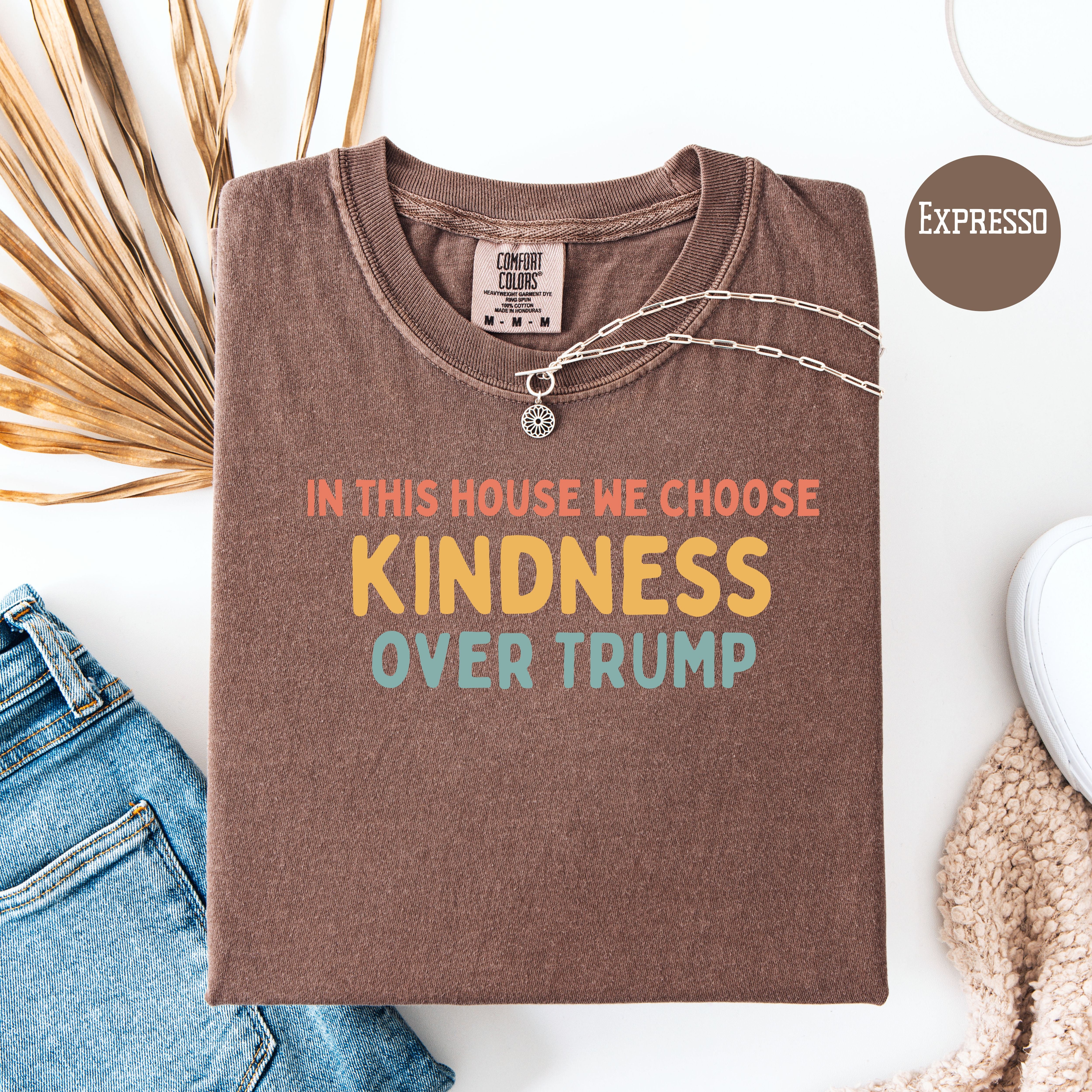 In This House We Chose Kindness Anti Trump Comfort Colors T-Shirt, Trump Protest Shirt