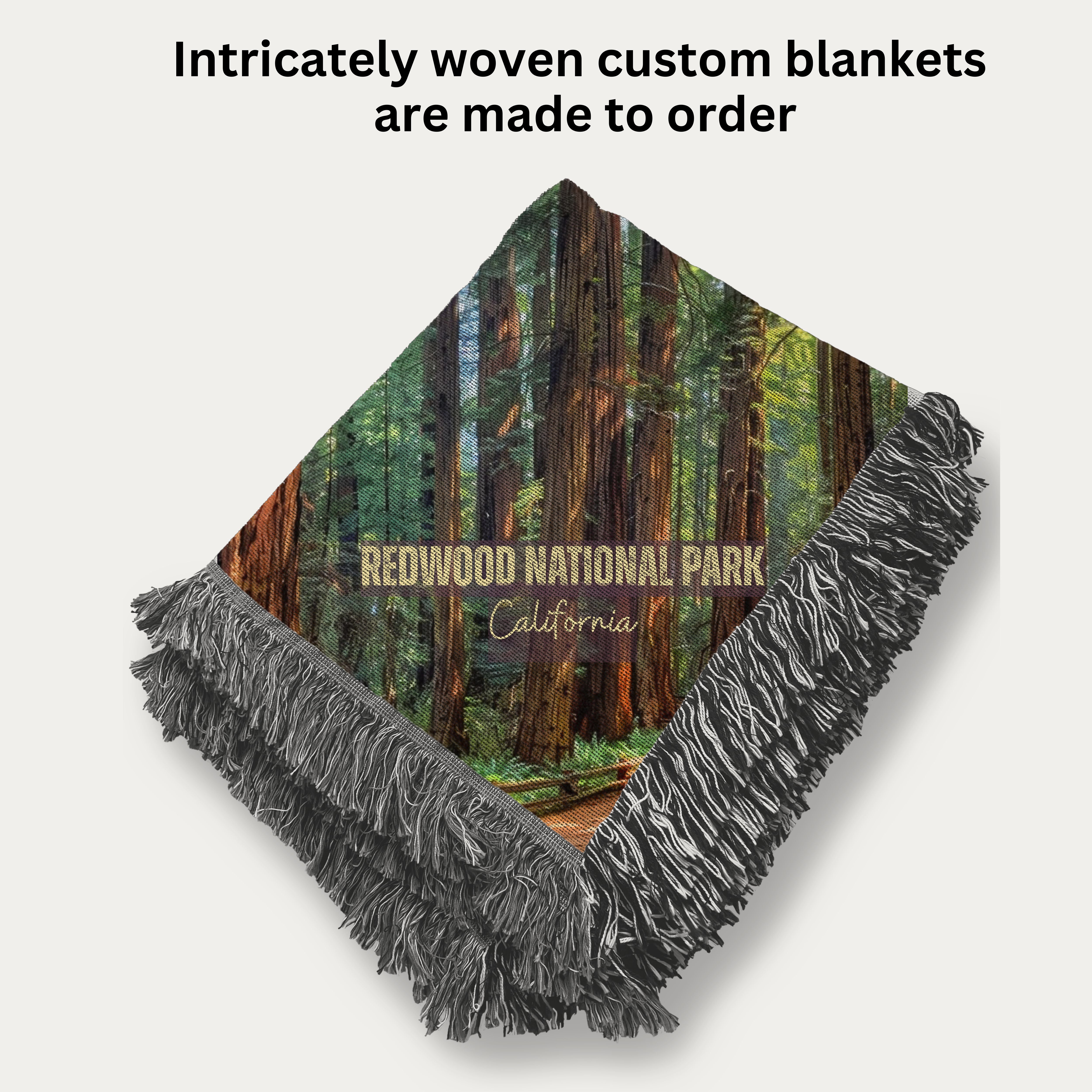 Redwood National Park California Woven Throw Blanket