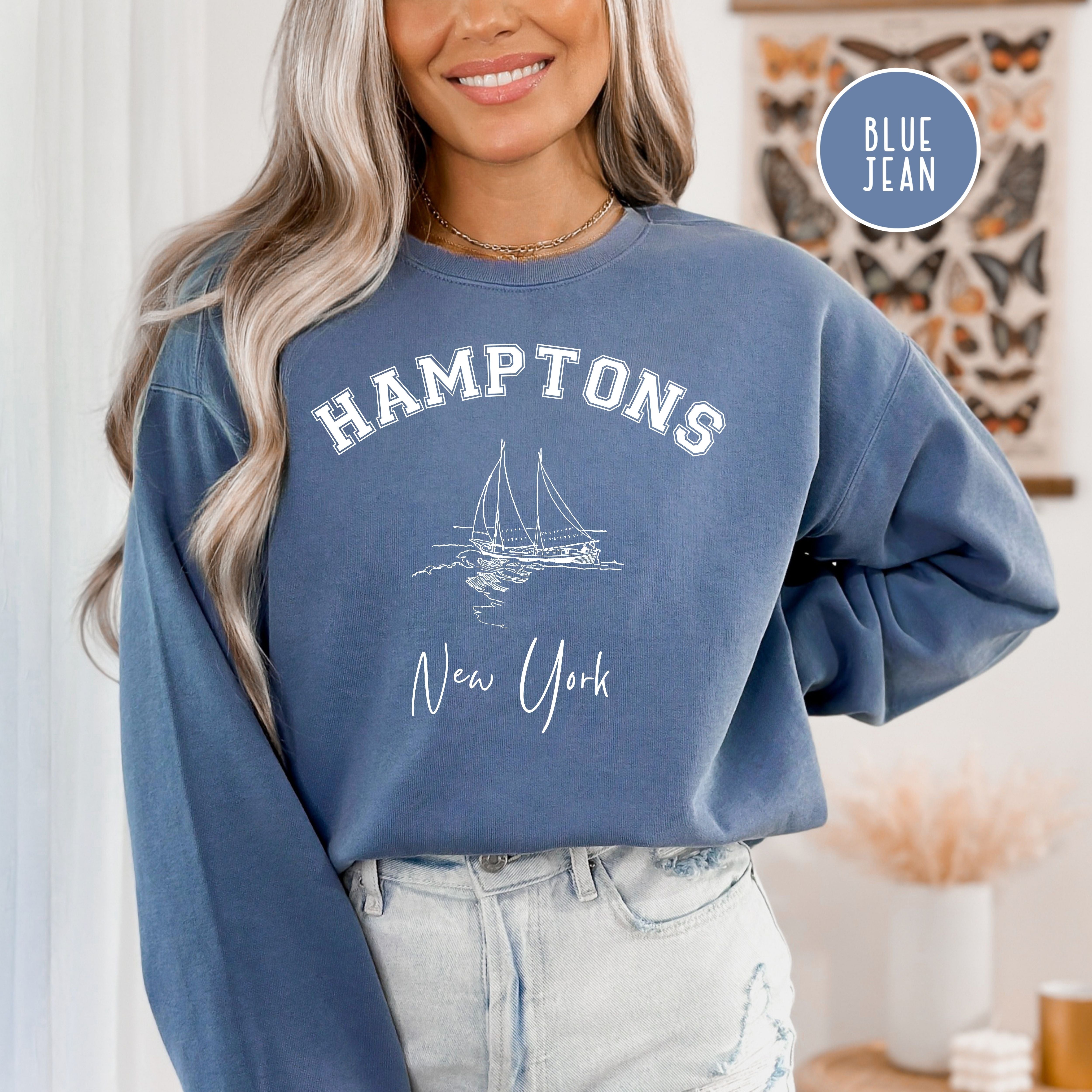 Hamptons Comfort Colors Crewneck Sweatshirt