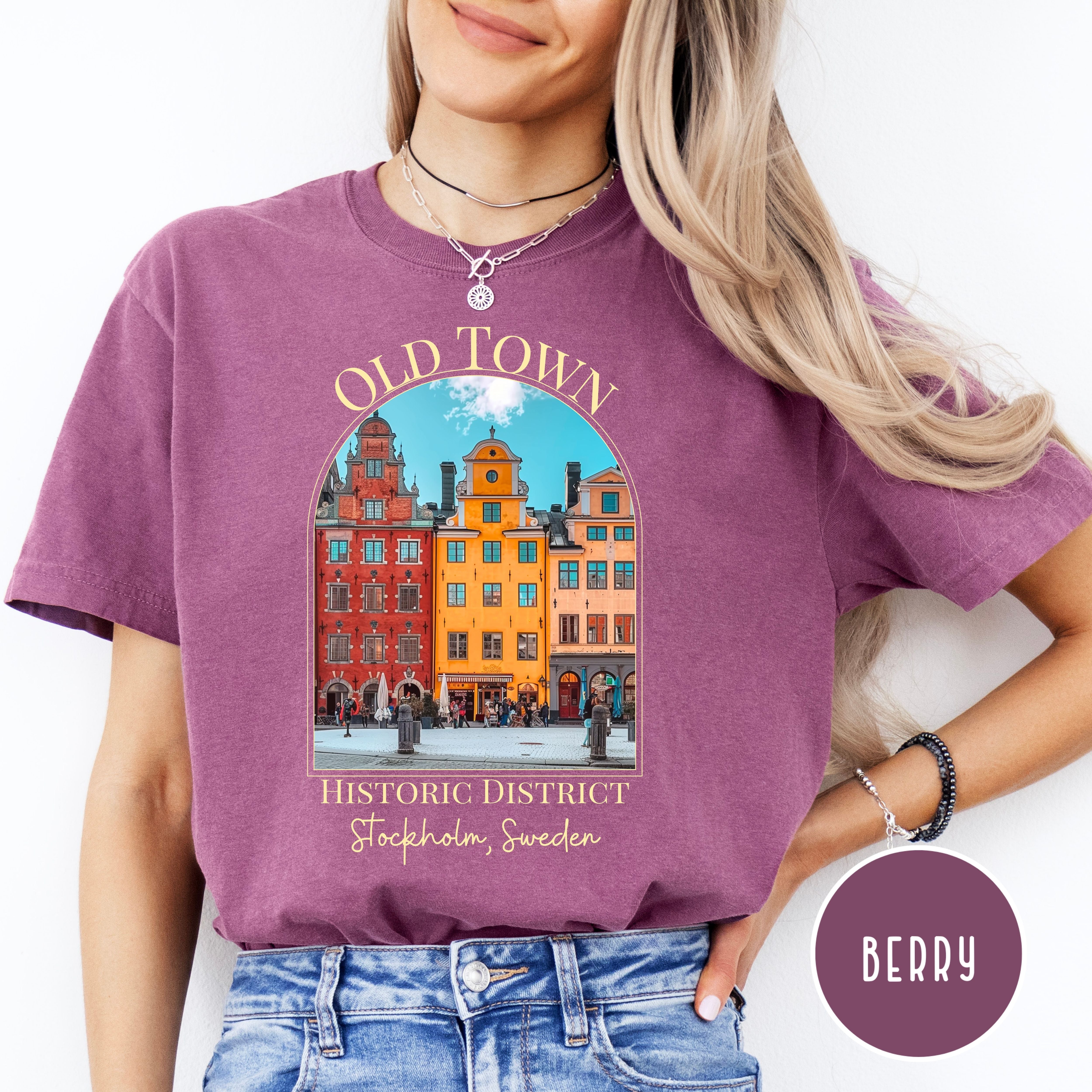 Old Town Stockholm Sweden Comfort Colors® Tee