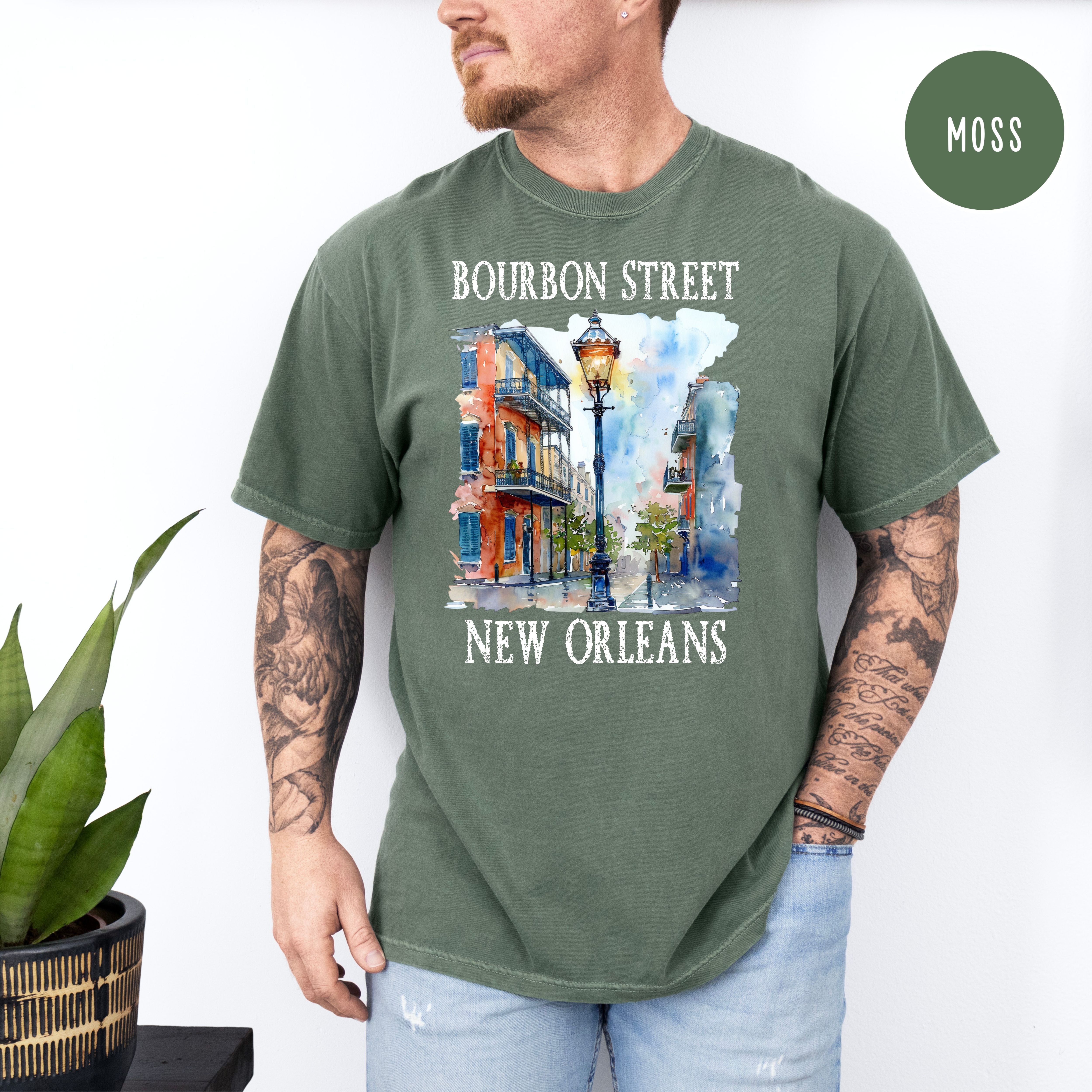 Bourbon Street New Orleans Unisex Comfort Colors T-Shirt, New Orleans Vacation Gift Shirt