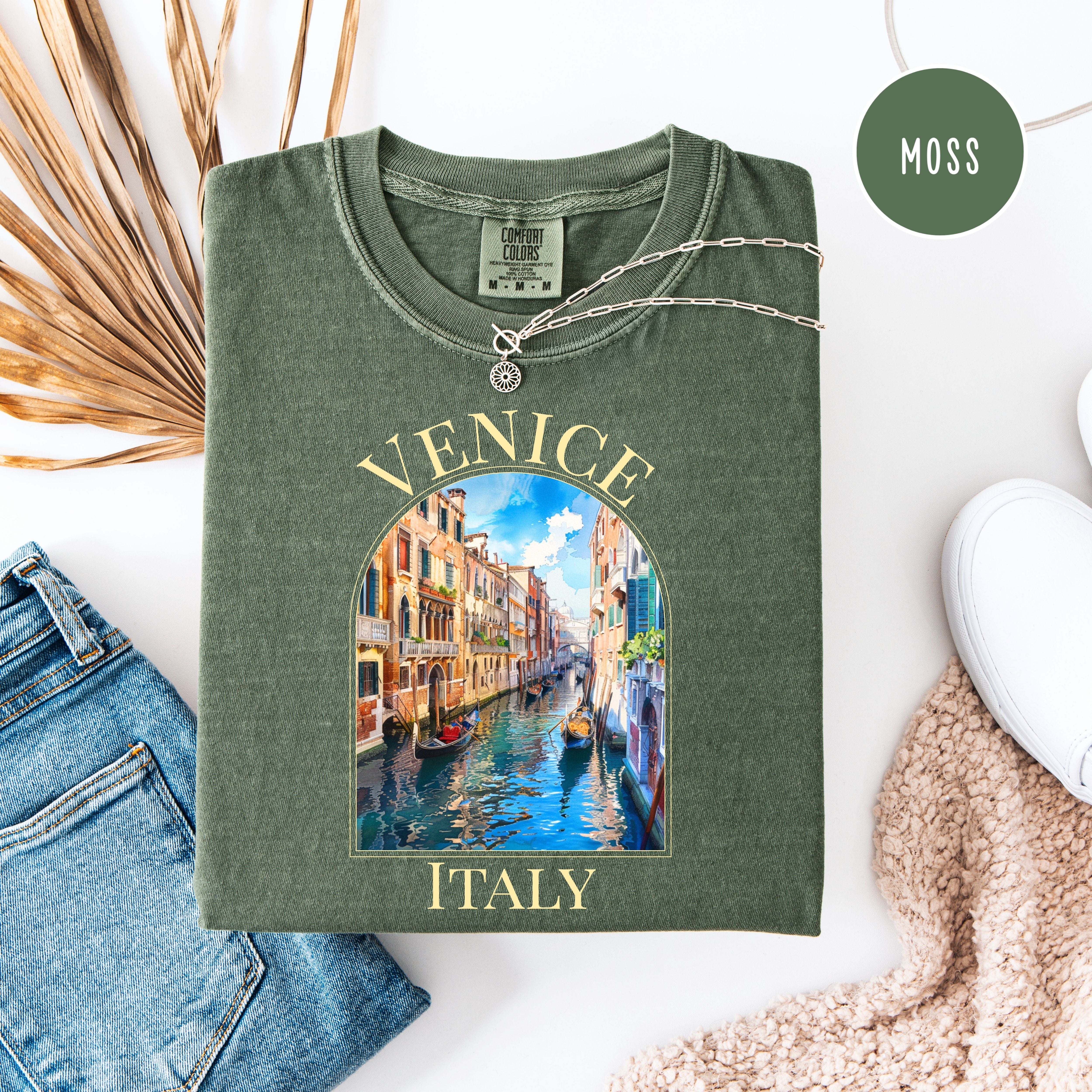 Venice Italy Canals Unisex Comfort Colors T-Shirt, Italy Vacation Shirt, Italy Gift Shirt