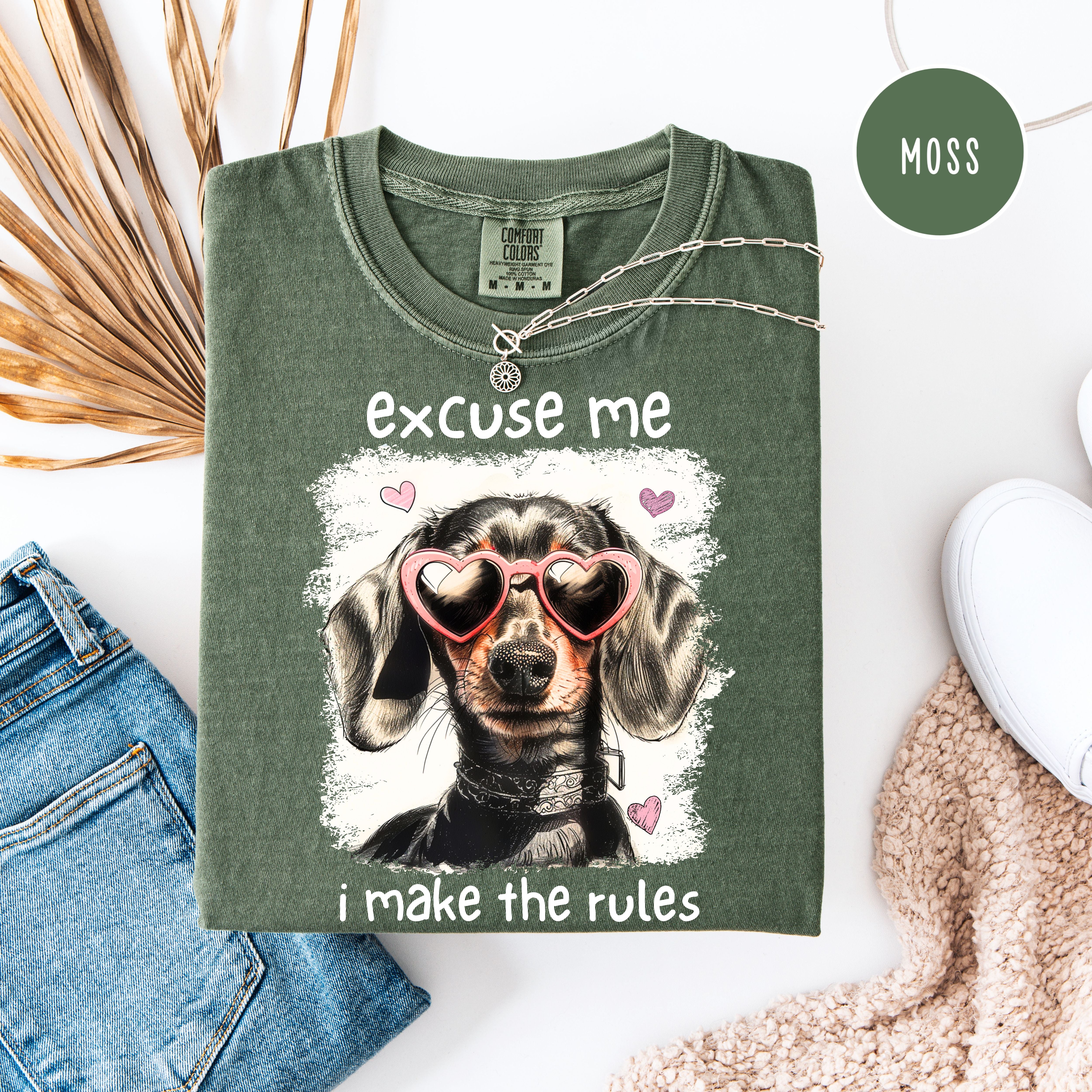 Funny Dog Lover Comfort Colors T-Shirt, Oldest Child Humor, Dog Mom Gift Shirt, Dachshund Lover Tee, Doxie Lover, Sausage Dog Funny Shirt