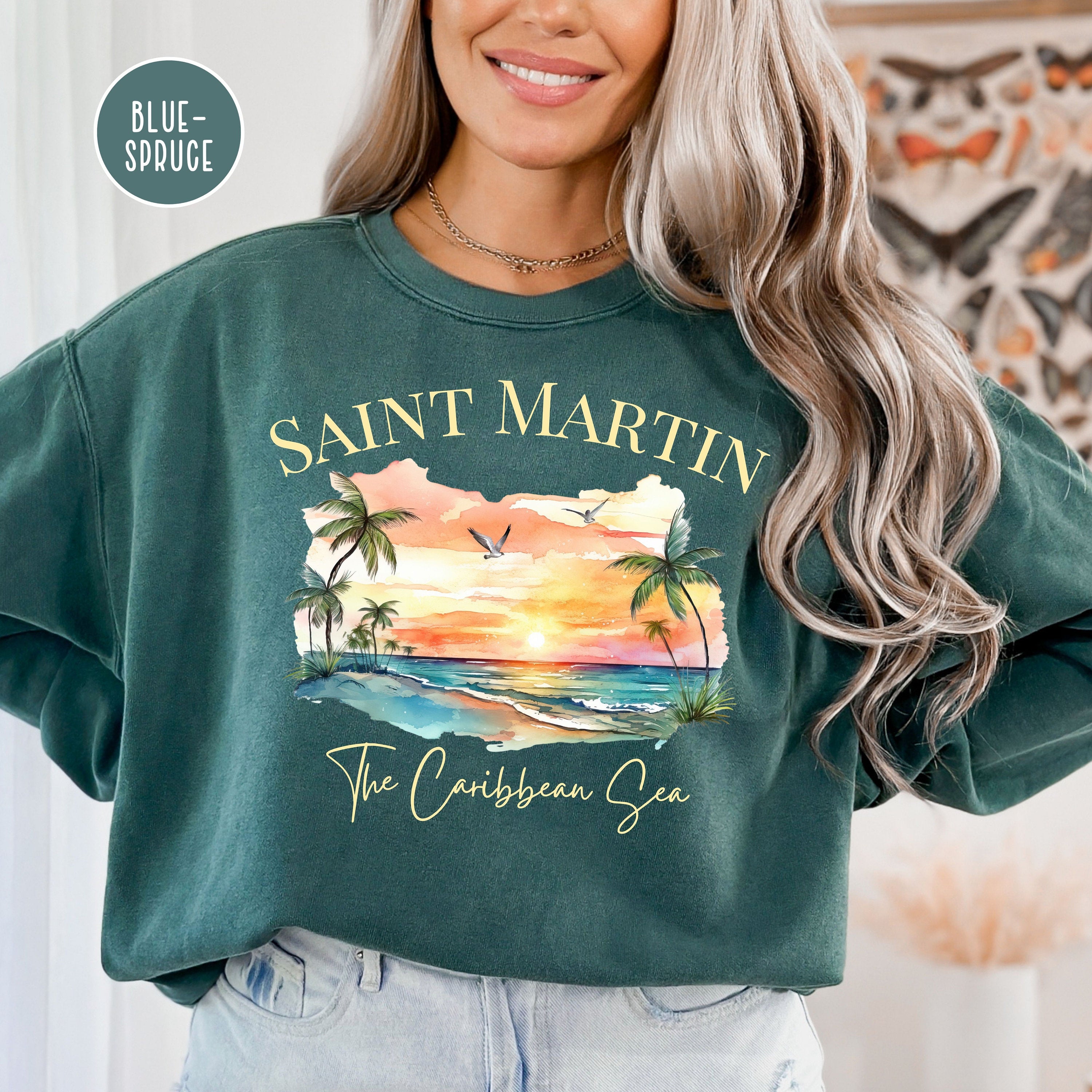 Saint Martin Caribbean Island Comfort Colors® Sweatshirt