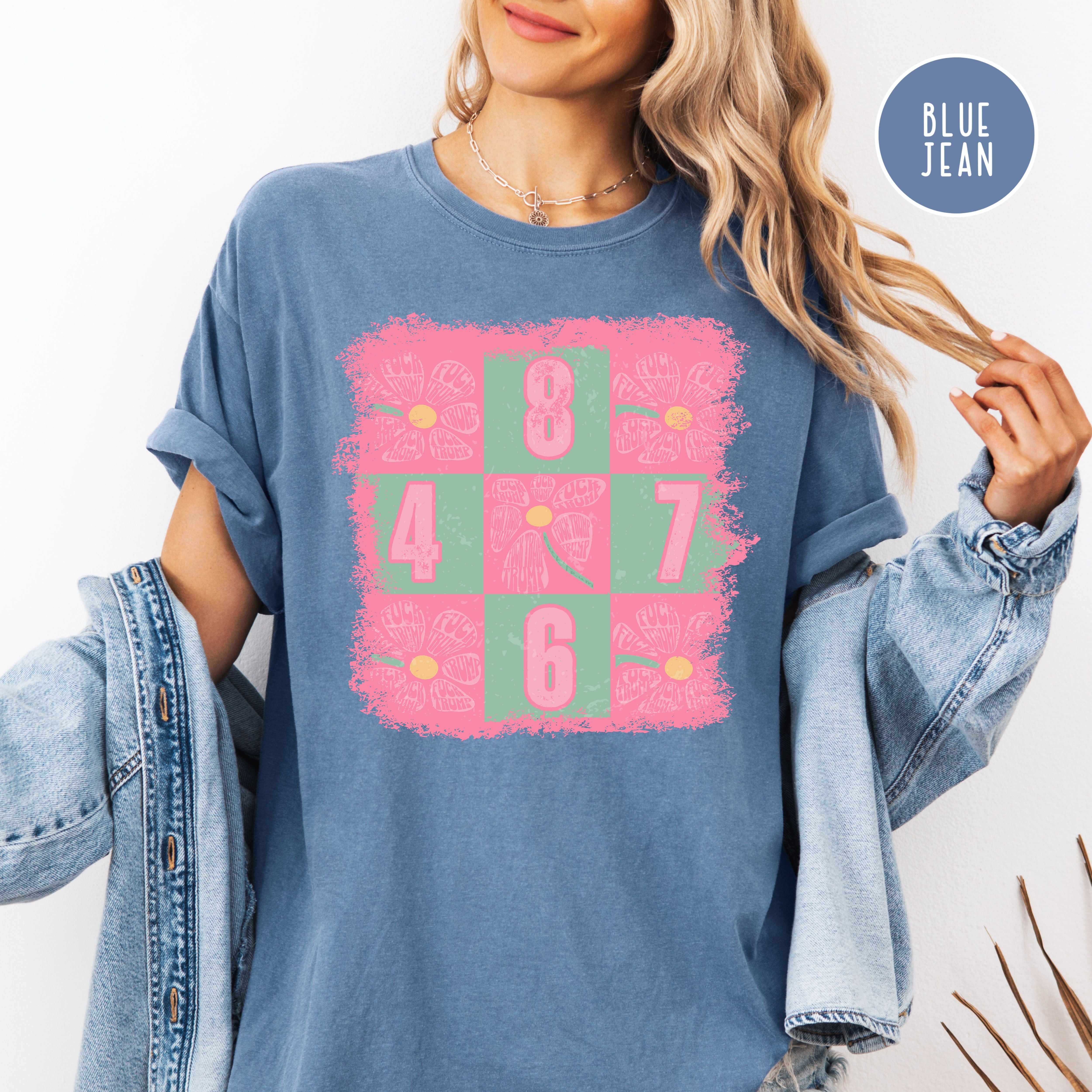 Subtle Fuck Trump Flower with 8647 Grunge Style Comfort Colors® Tee