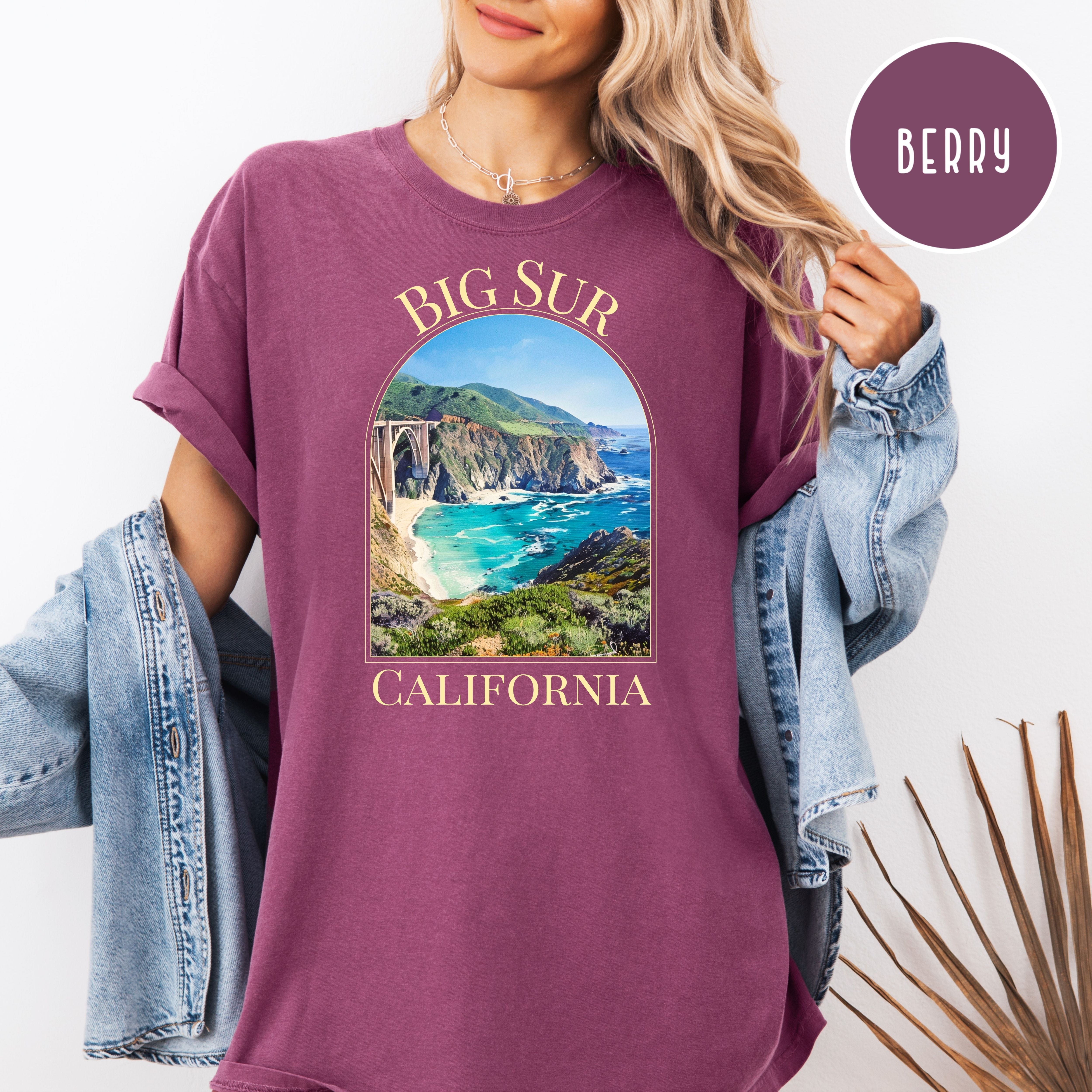 Big Sur California Coast Adult Unisex Pre-Shrunk Comfort Colors Tee