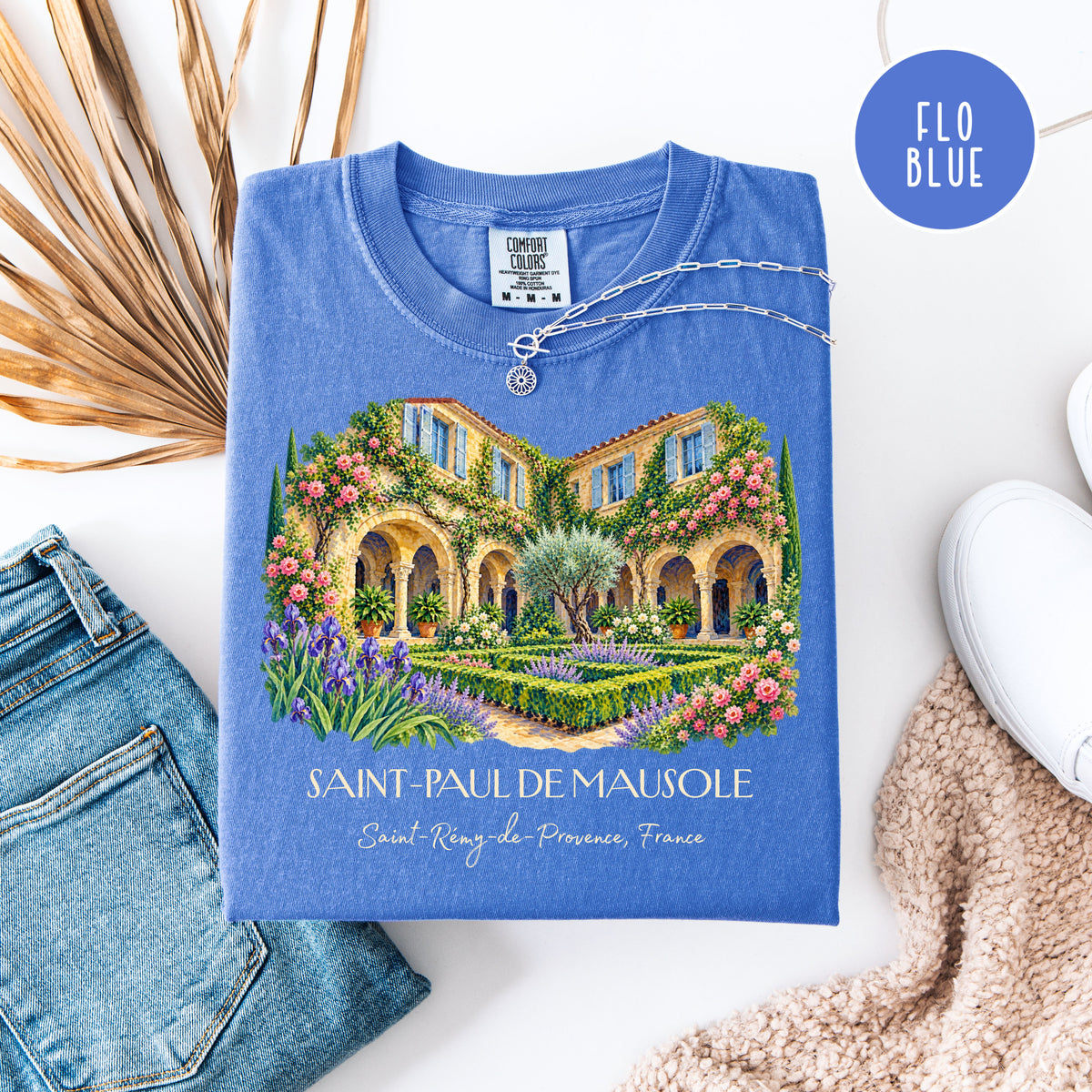Van Gogh Inspired Comfort Colors Tee, Saint Remy de Provence France Shirt, South of France Travel Gift, France Vacation Tee, Art Lover Gift