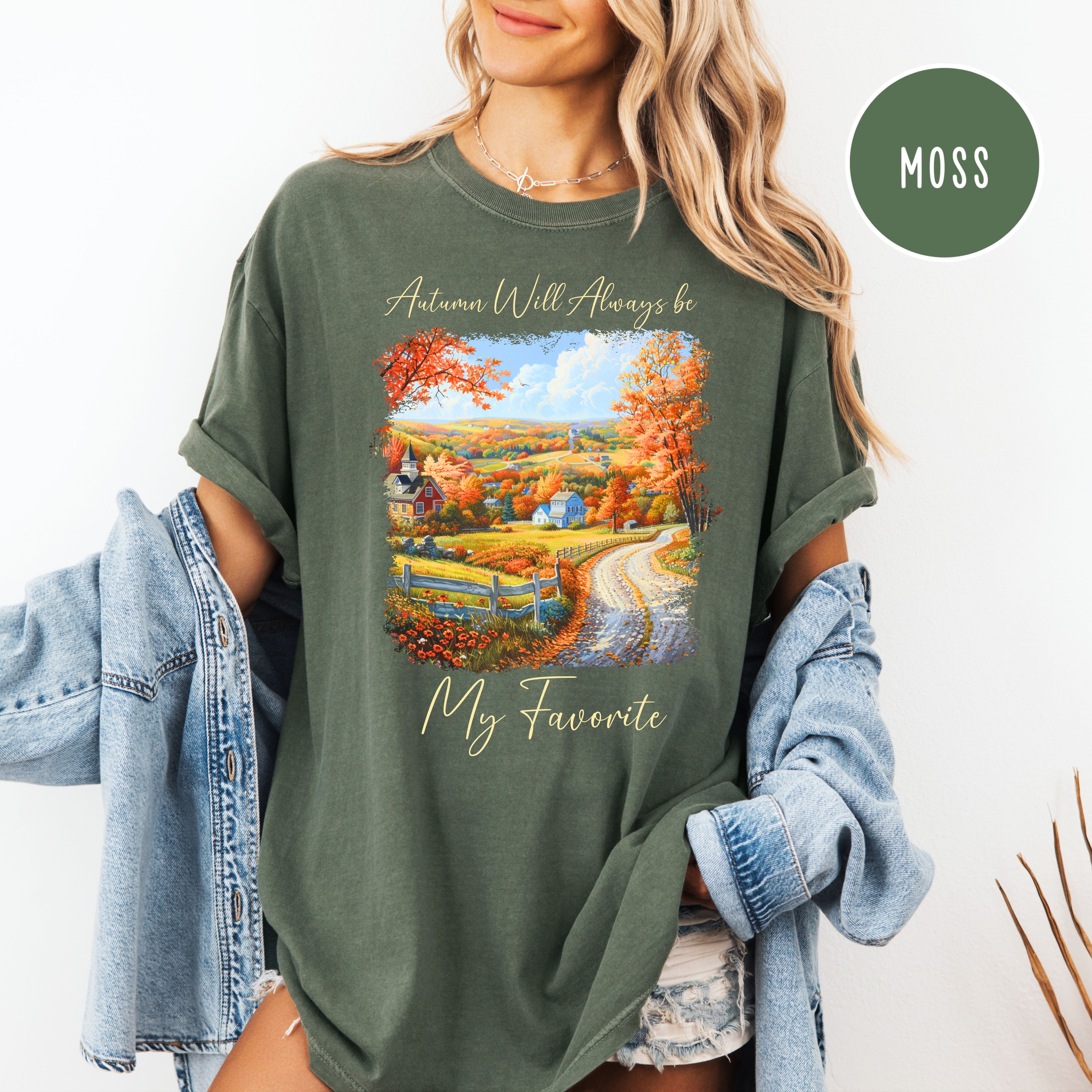 Autumn Will Always Be My Favorite Cozy Comfort Colors Fall Season Tee Shirt