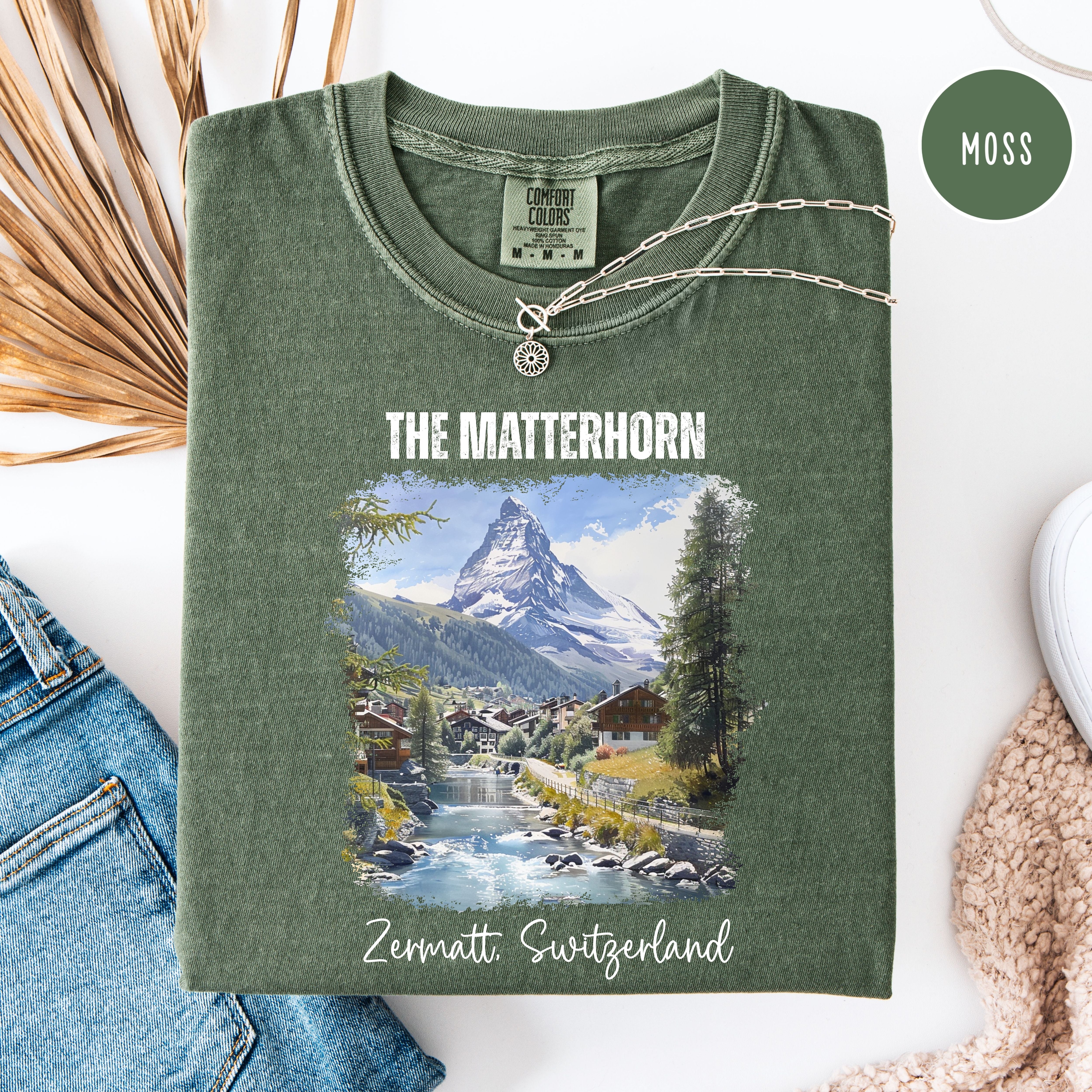 Matterhorn Zermatt Switzerland Comfort Colors Swiss Alps Vacation Gift Tee