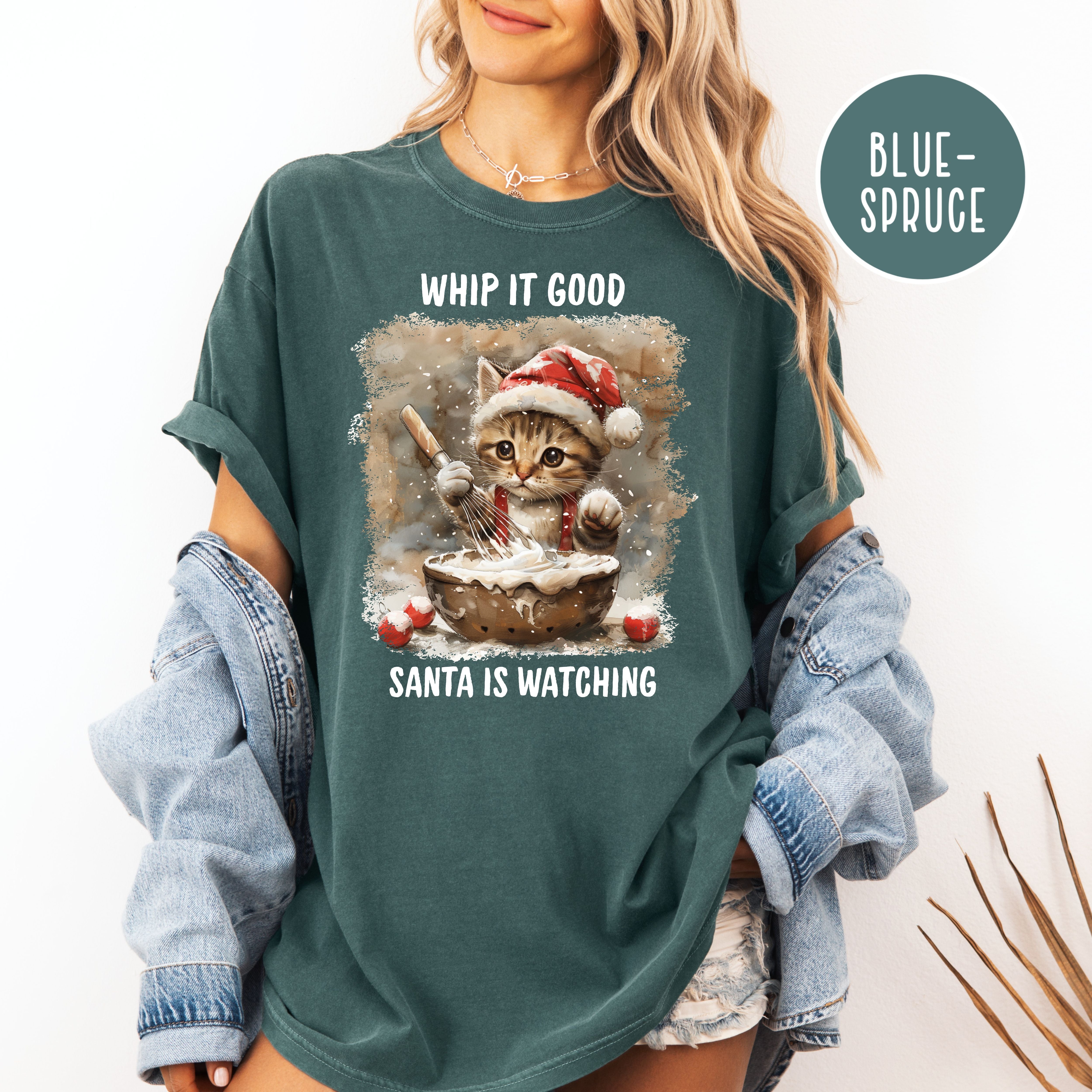Cute Cat Comfort Colors Christmas Baking Tee Shirt