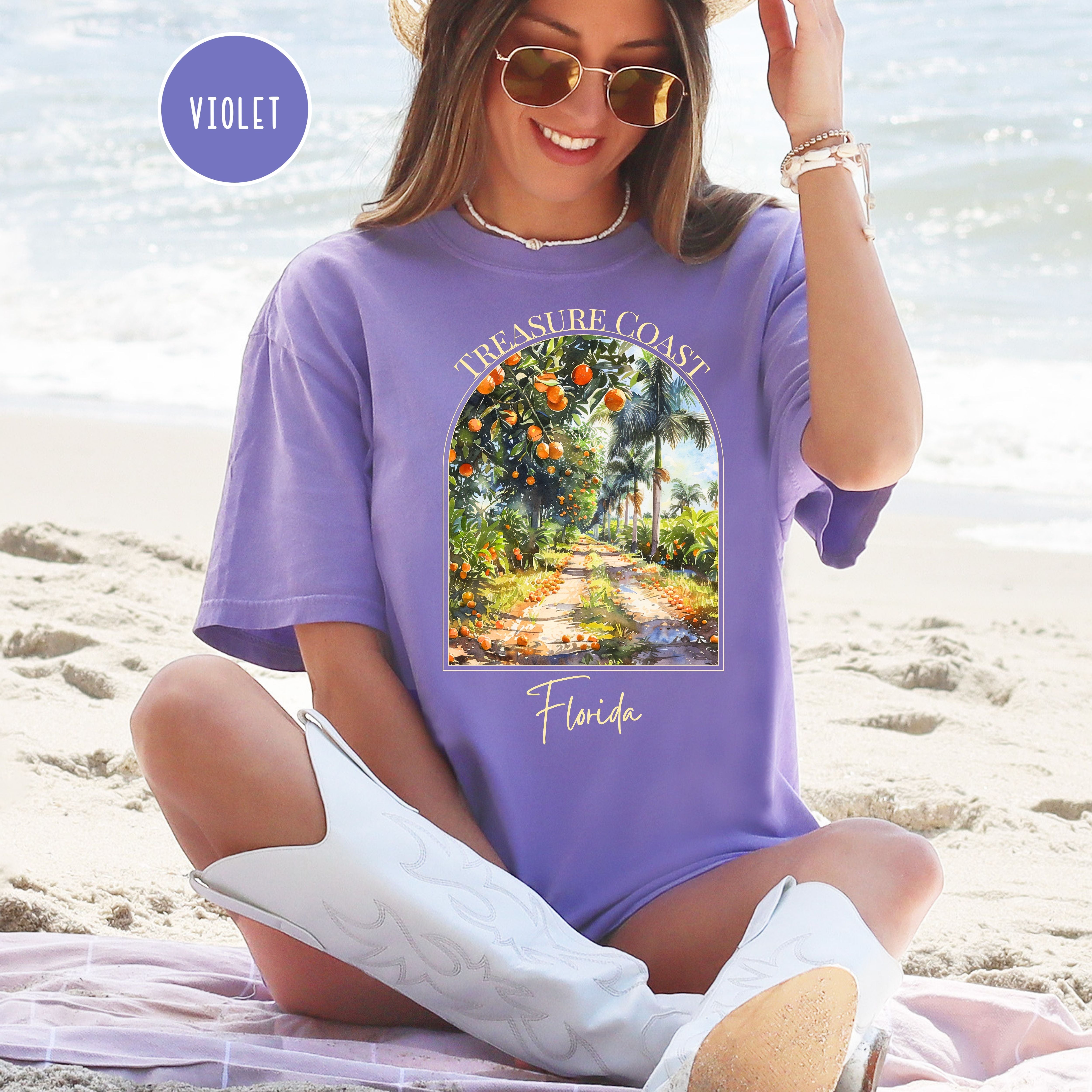 Indian River Florida Treasure Coast Orange Groves Comfort Colors TShirt