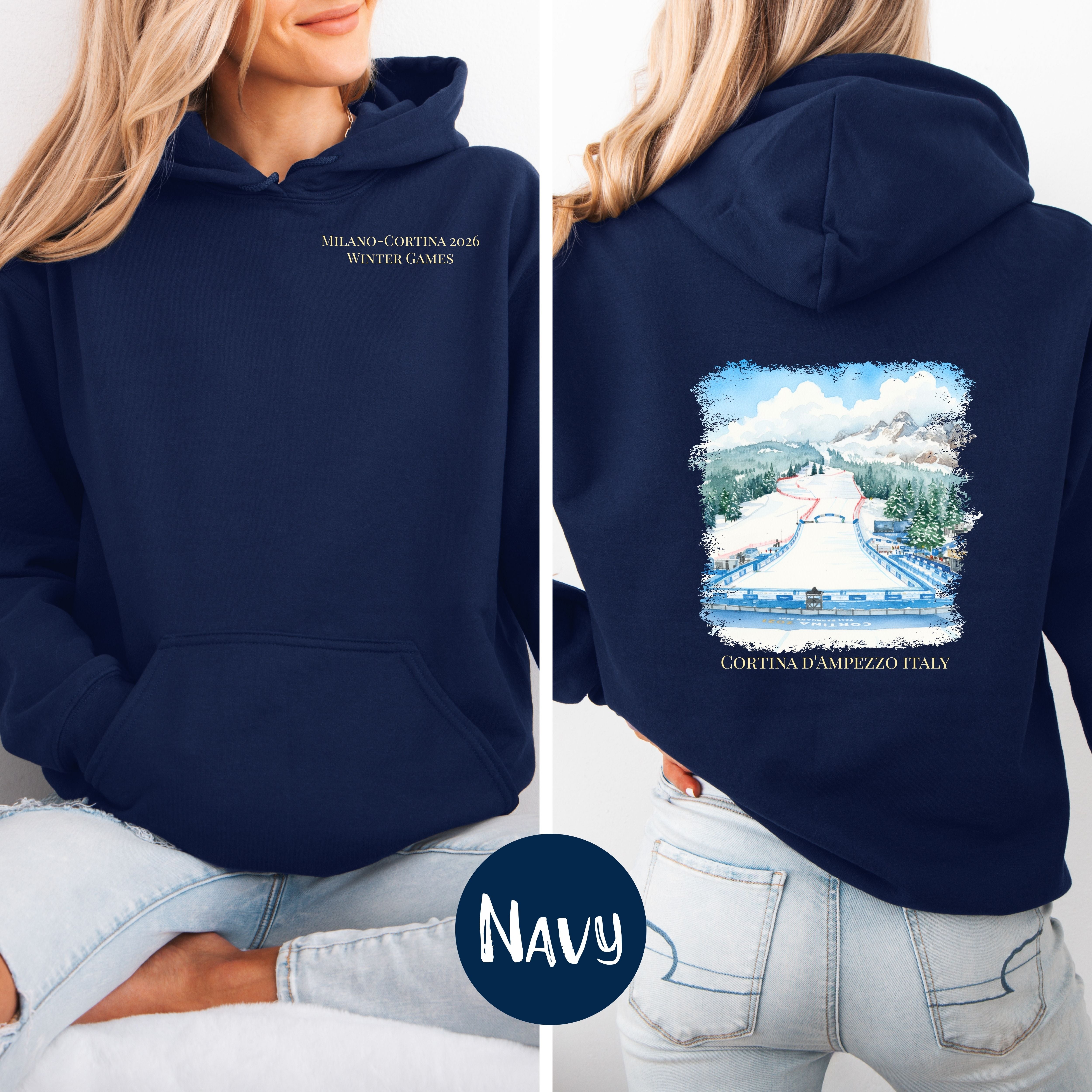 Milano Cortina d'Ampezzo Italy 2026 Winter Games Pullover Hoodie