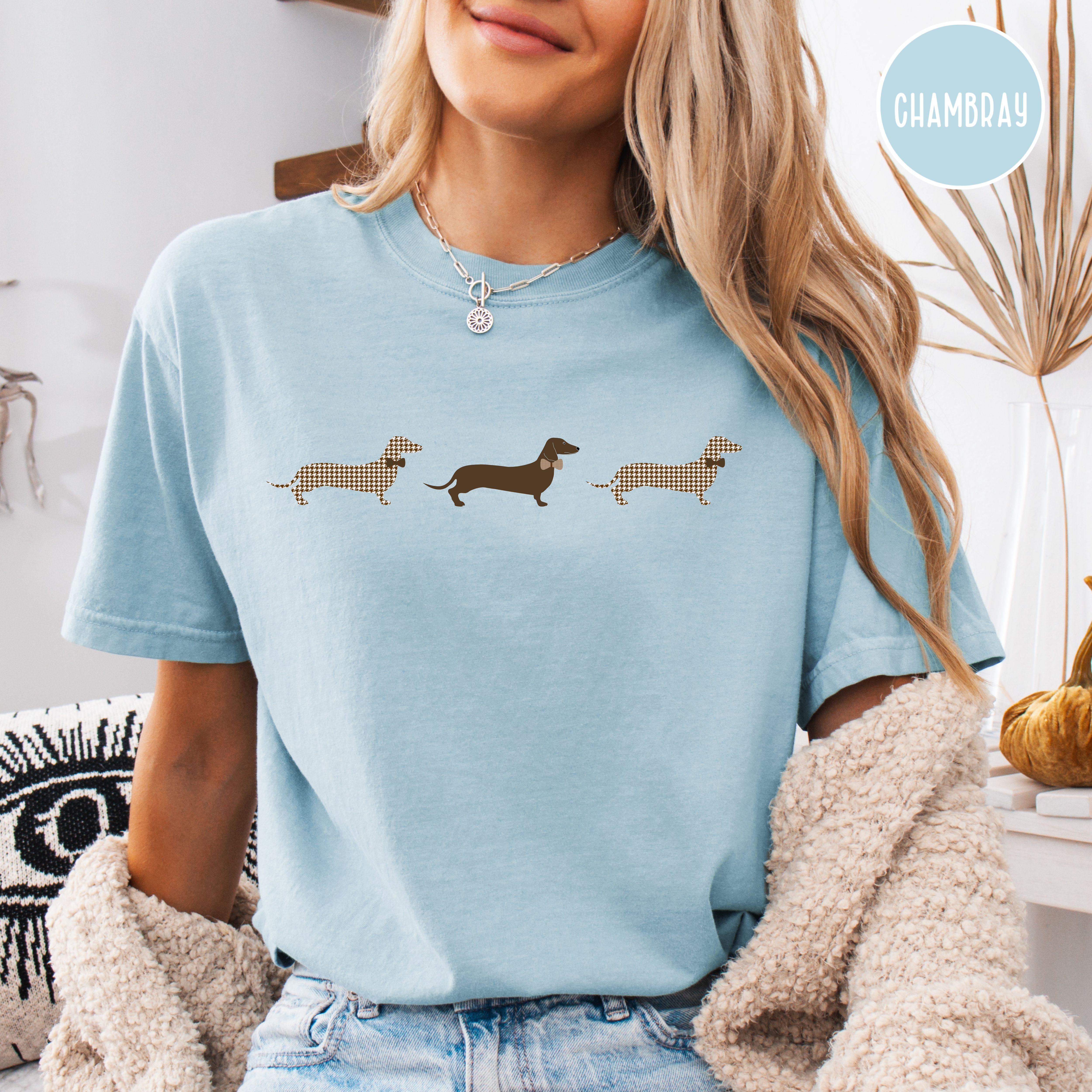 Houndstooth Dachshunds Comfort Colors® Tee