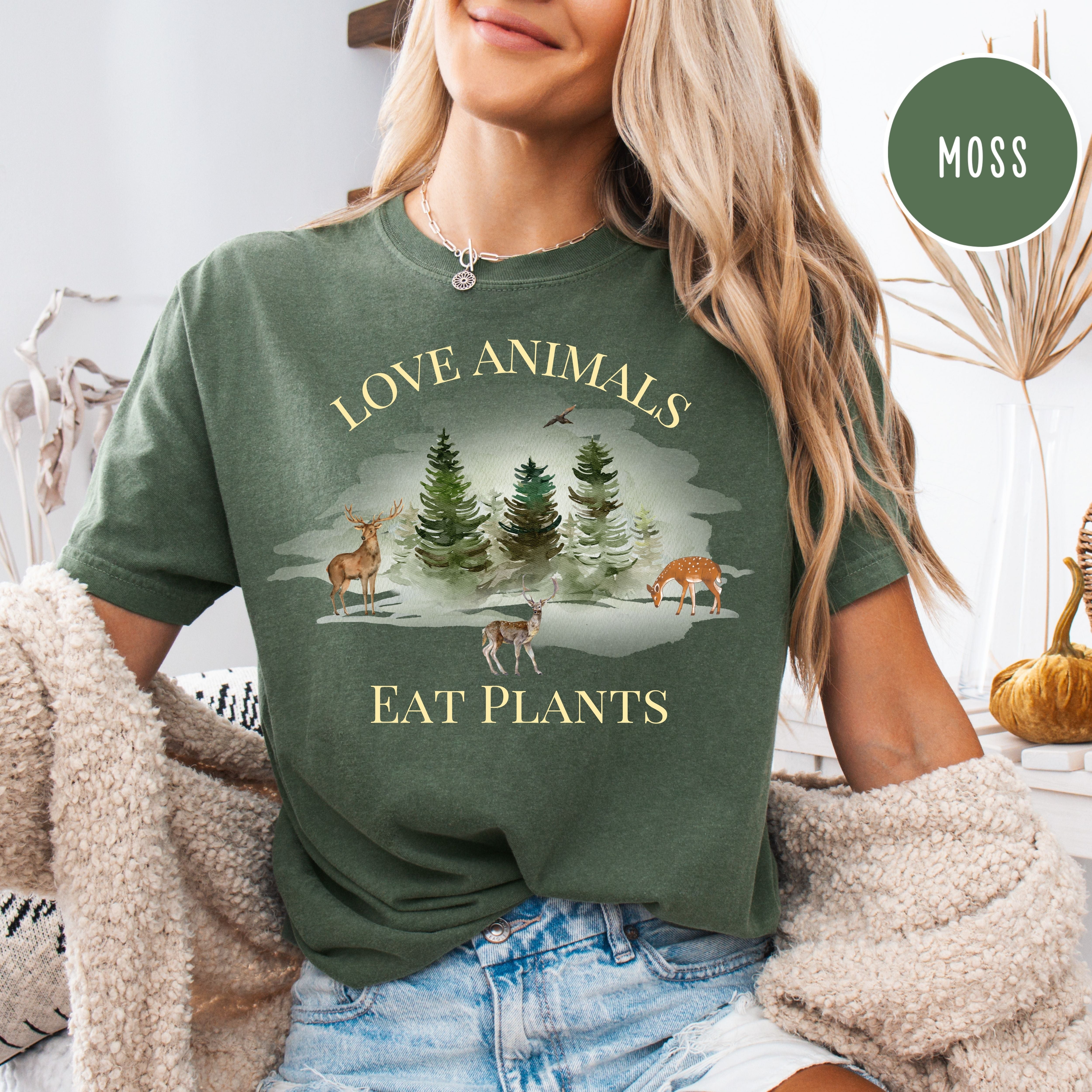 Love Animals Eat Plants Comfort Colors Tee