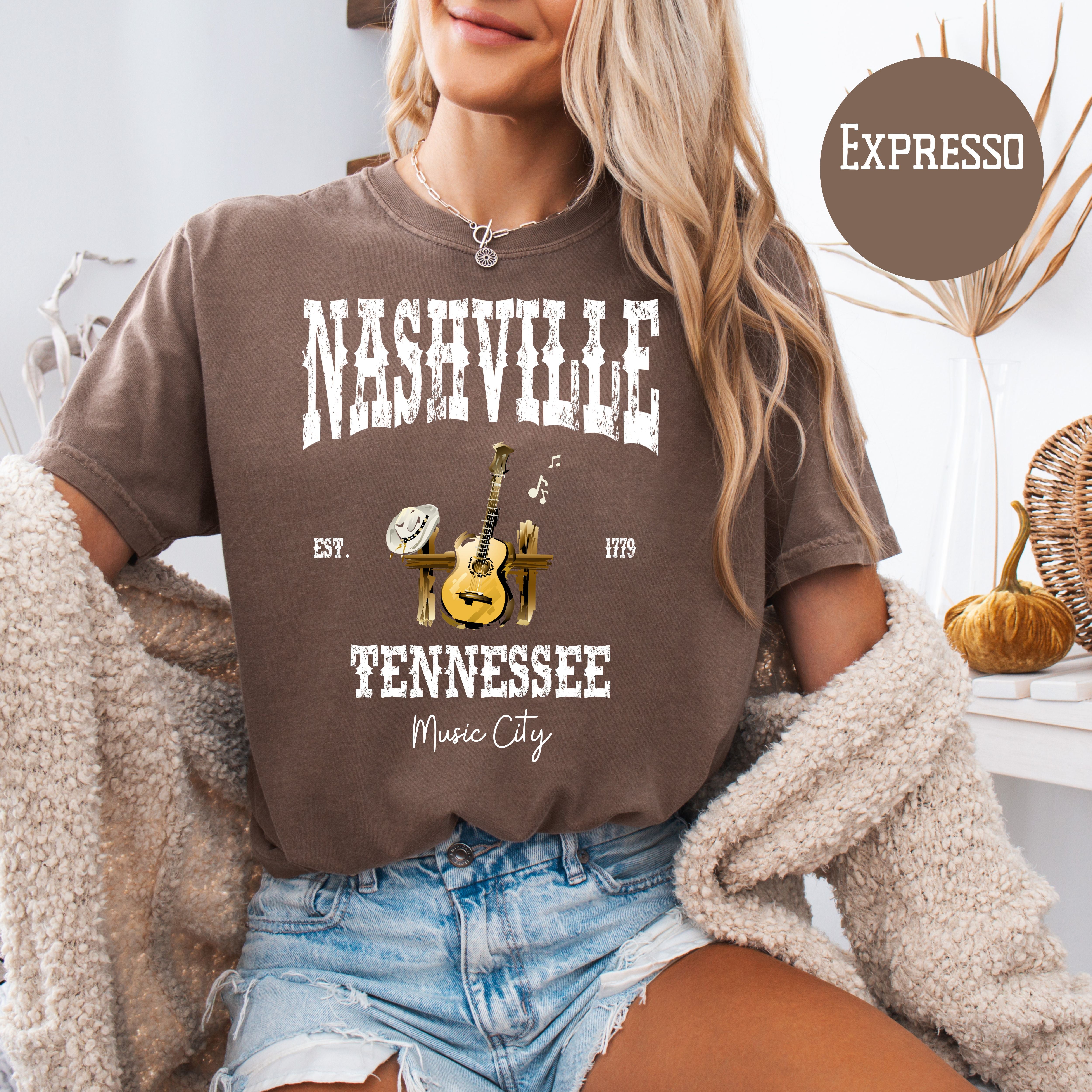 Nashville Tennessee Music City Grunge Style Comfort Colors® Tee