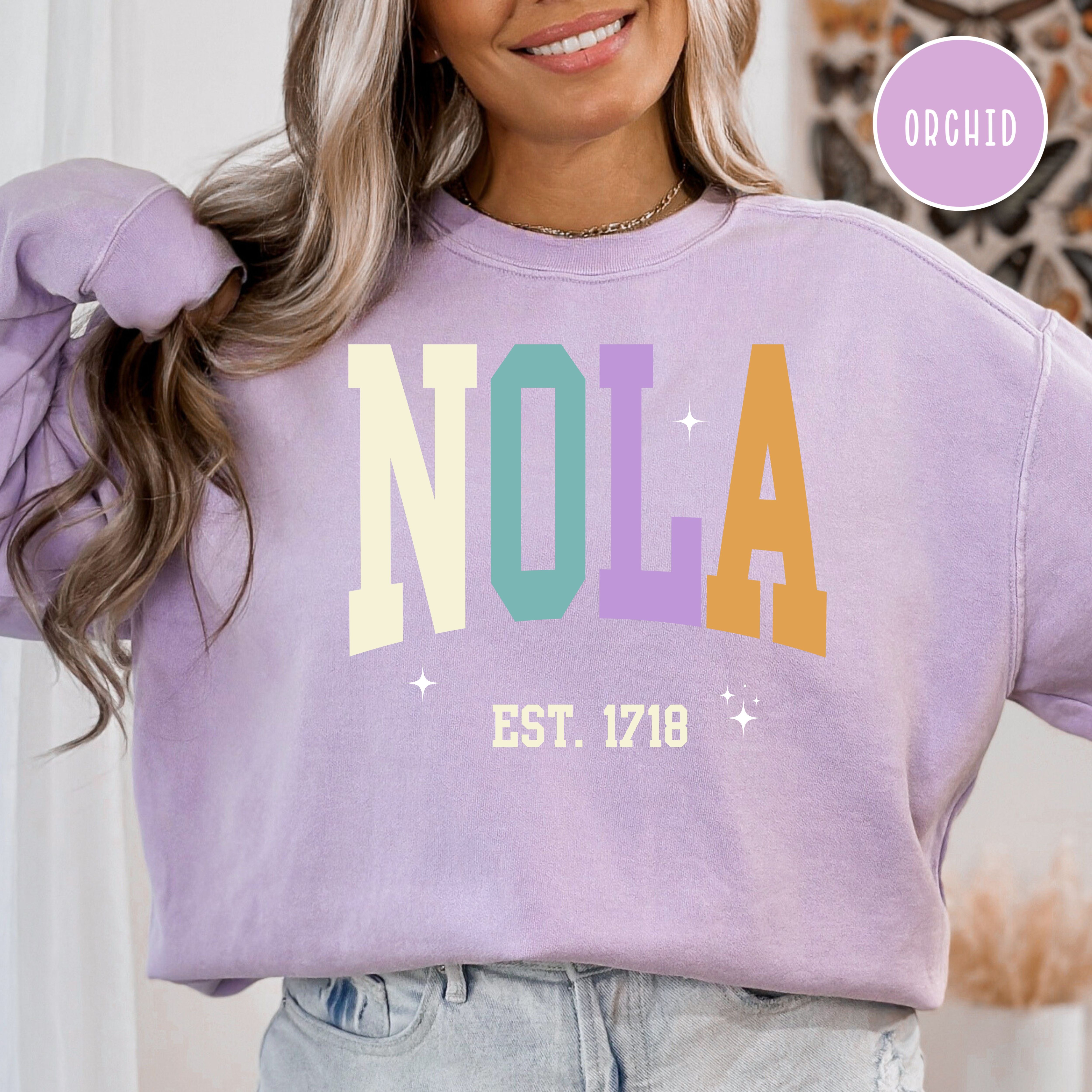 NOLA New Orleans Louisiana Comfort Colors® Sweatshirt