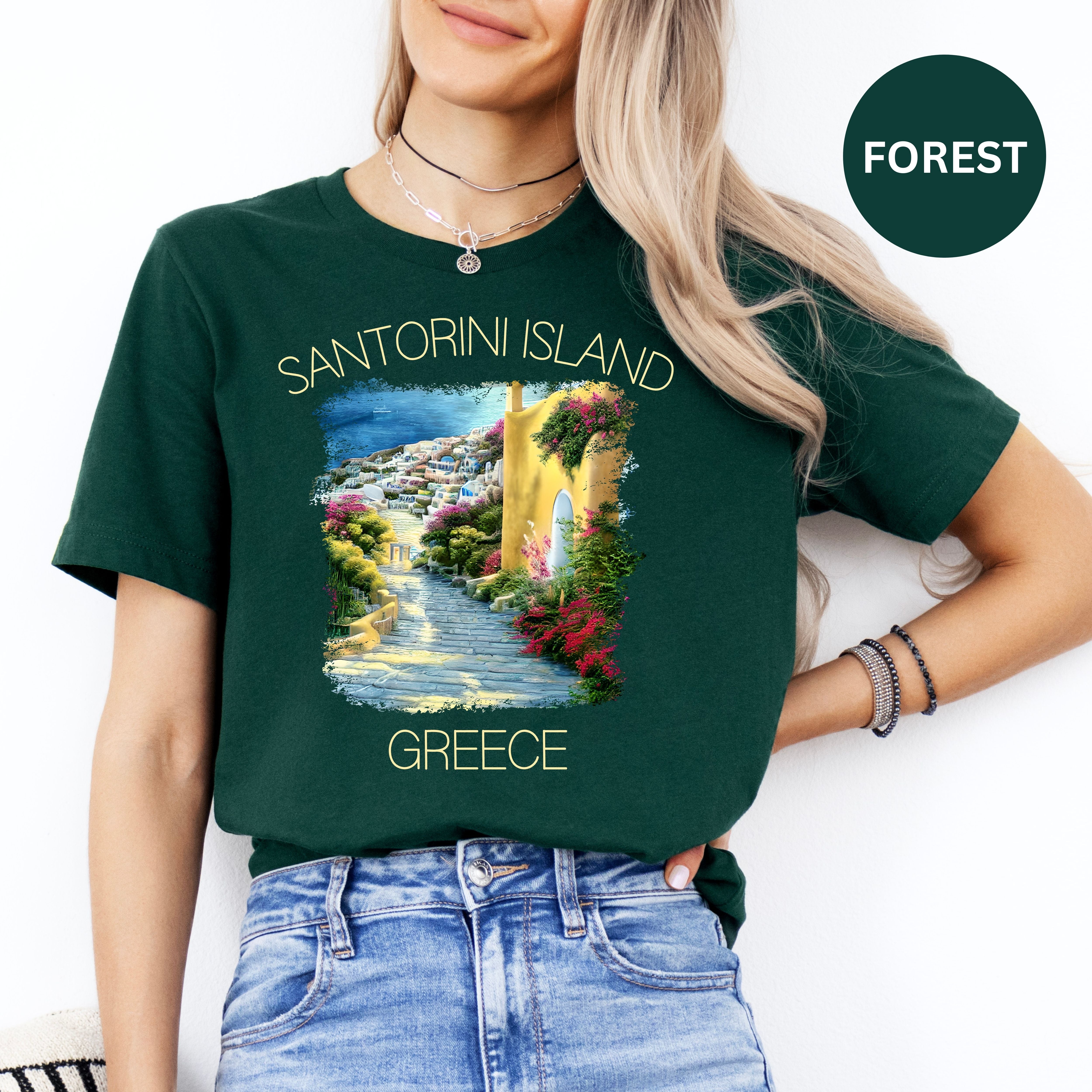 Santorini Greek Islands Bella Canvas Vacation Tee