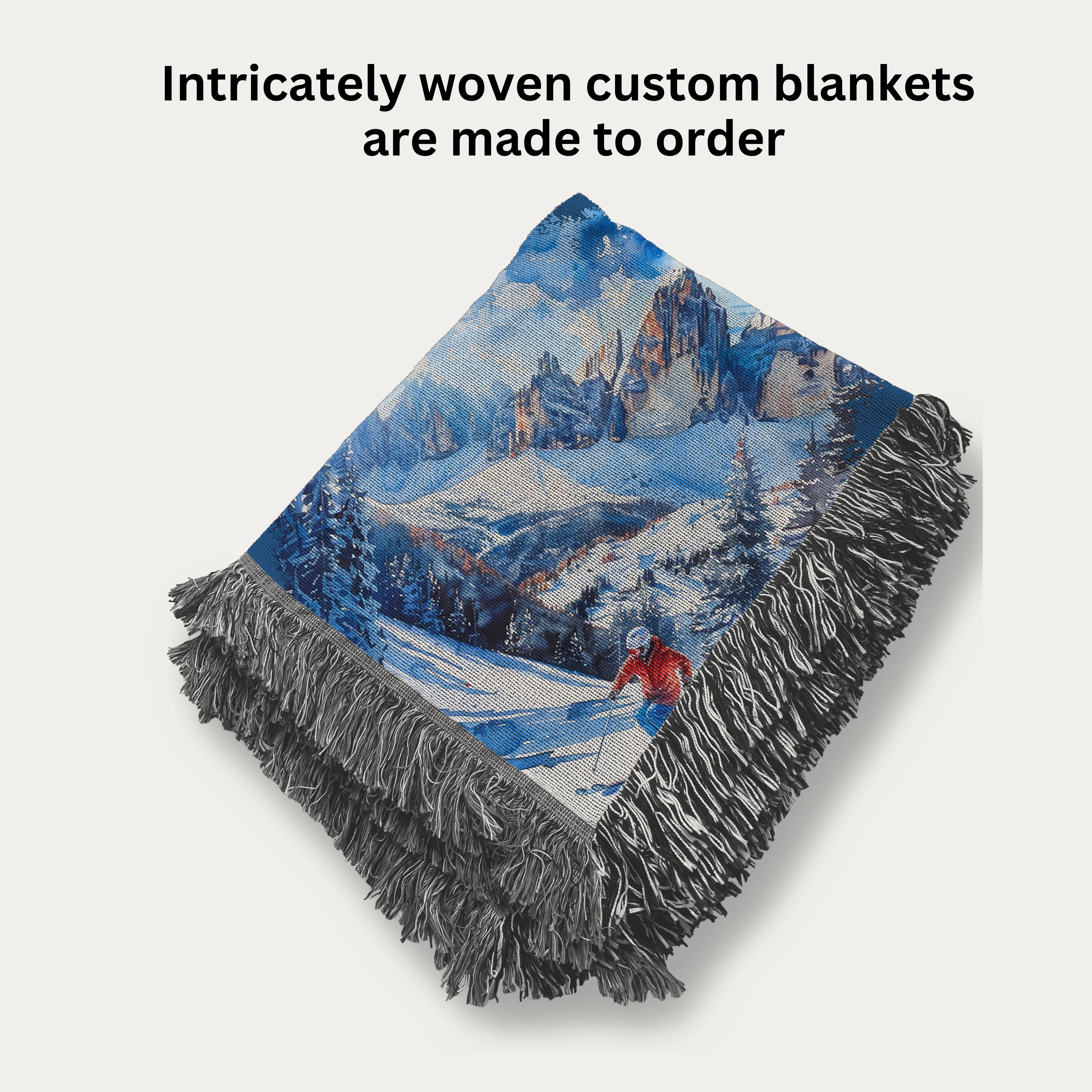 Milano Cortina Italy 2026 Winter Games Woven Throw Blanket