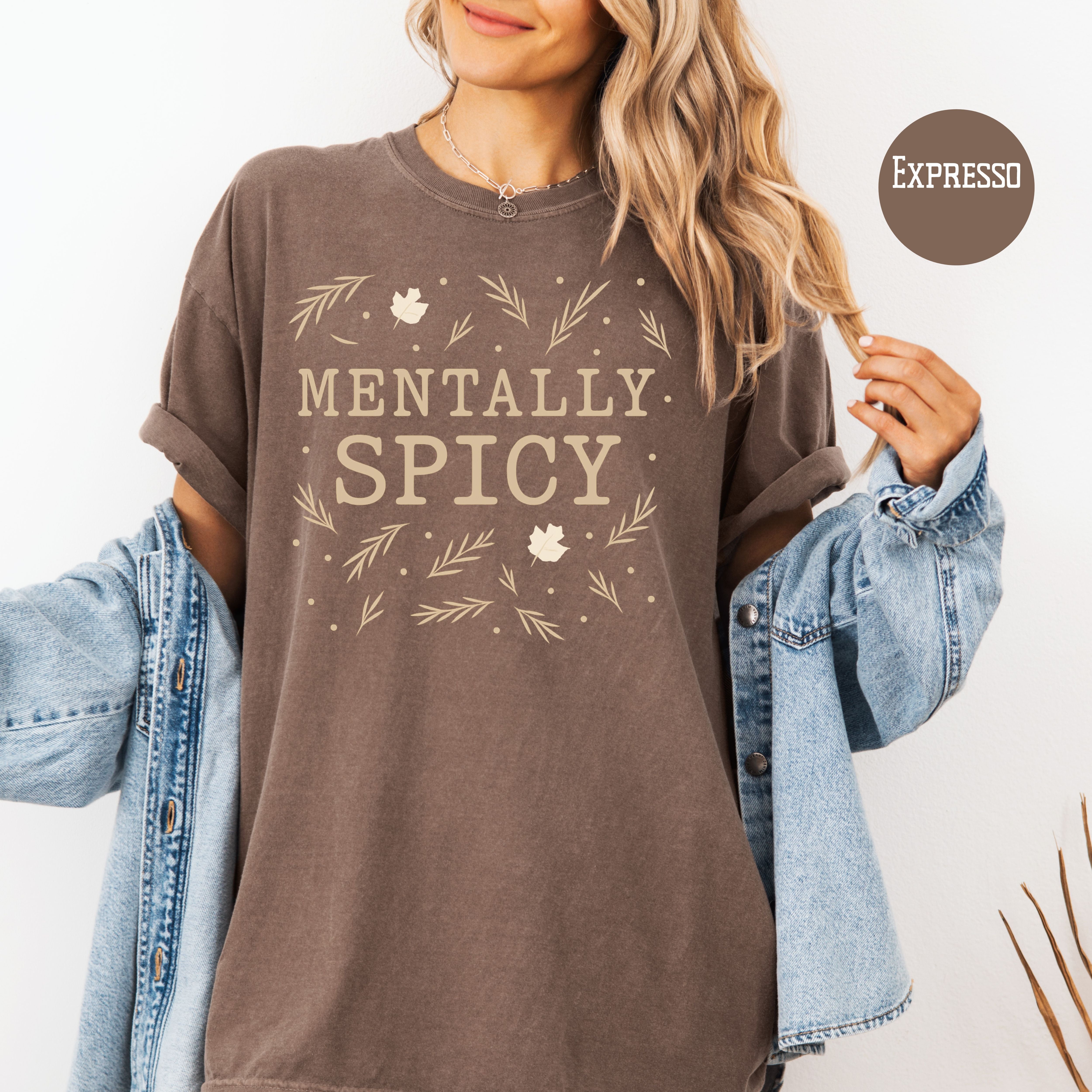 Mentally Spicy Autumn Book Lover Comfort Colors Tee