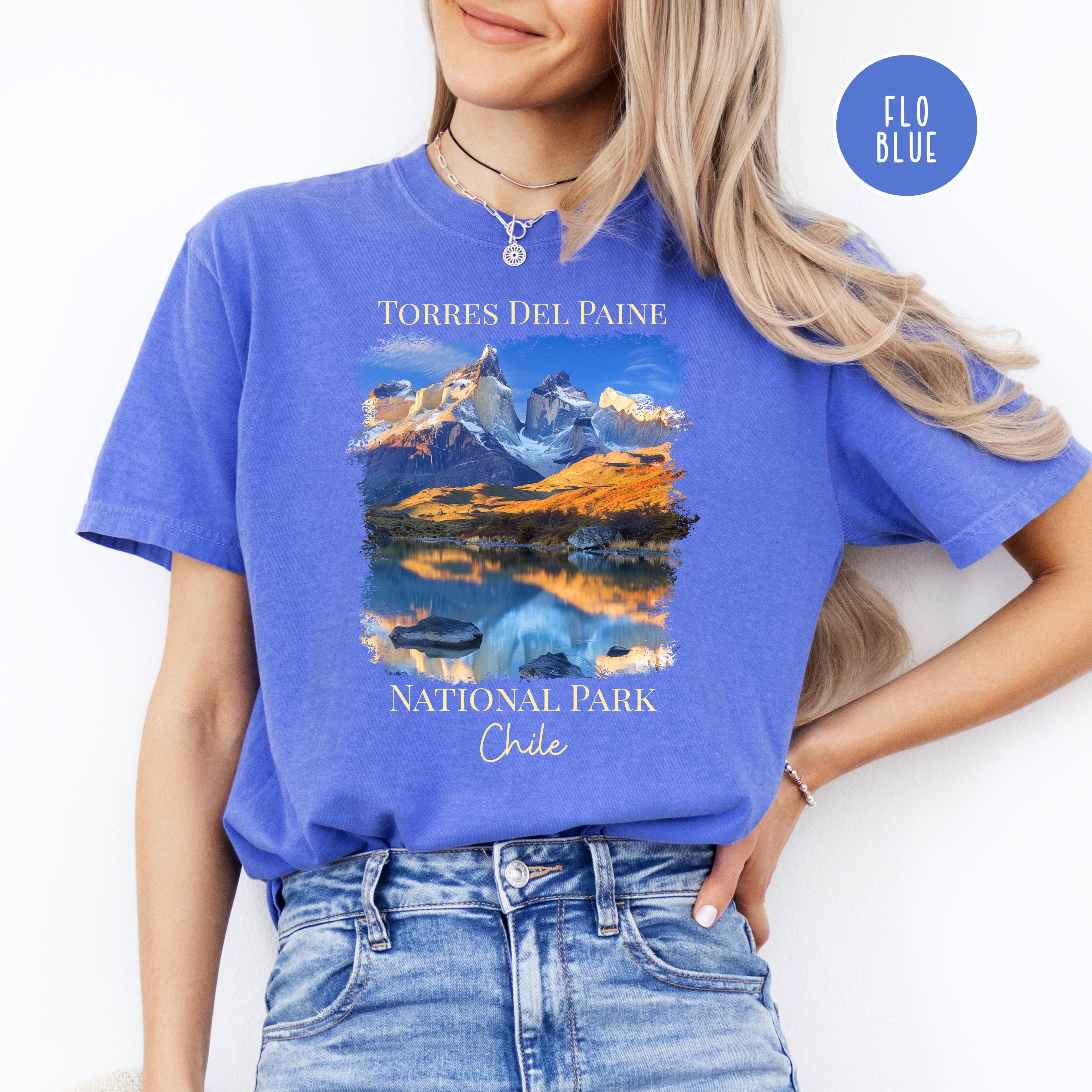 Torres del Paine National Park Chile Comfort Colors Gift Shirt, Iconic Peaks Chilean Patagonia