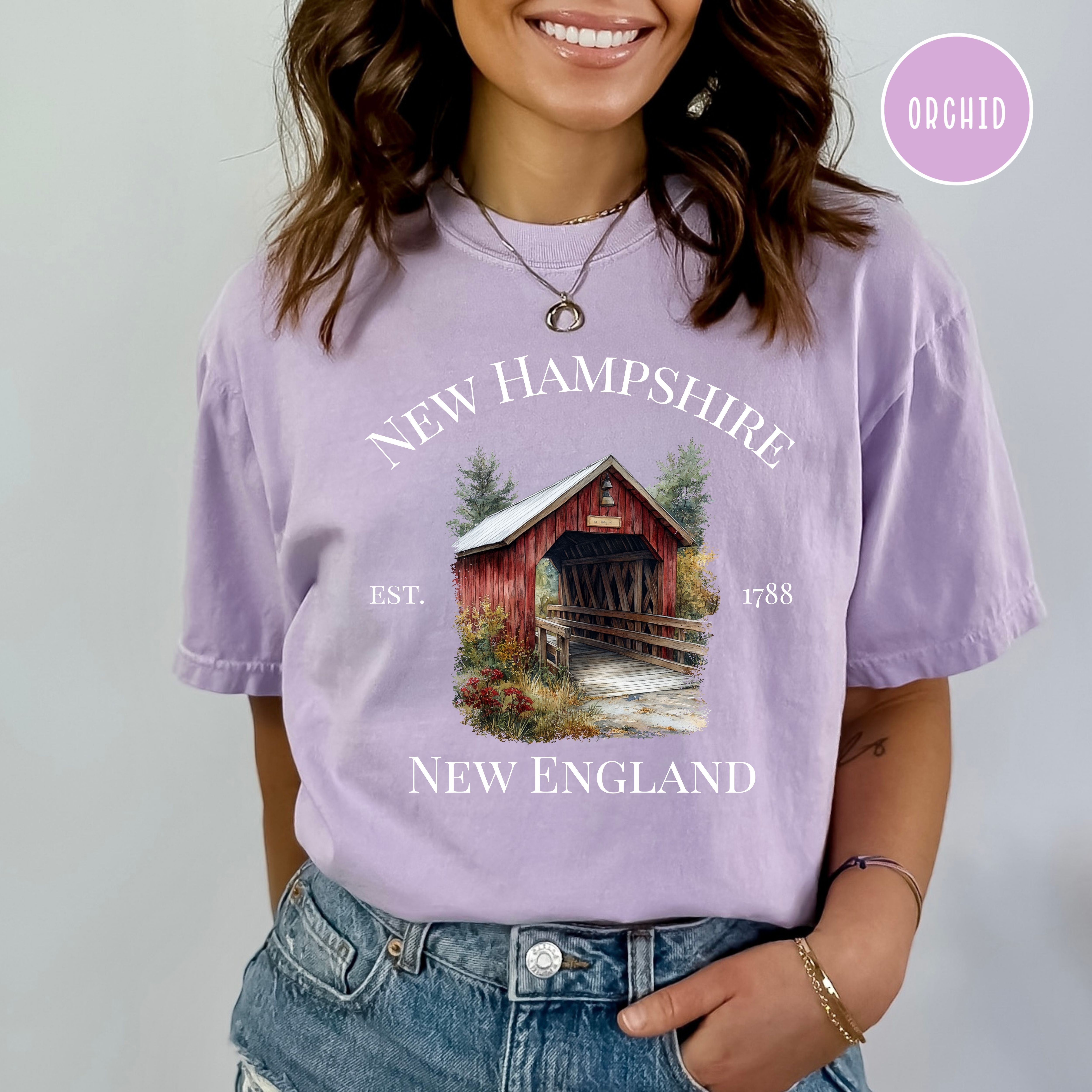 New Hampshire Covered Bridge Comfort Colors Tee