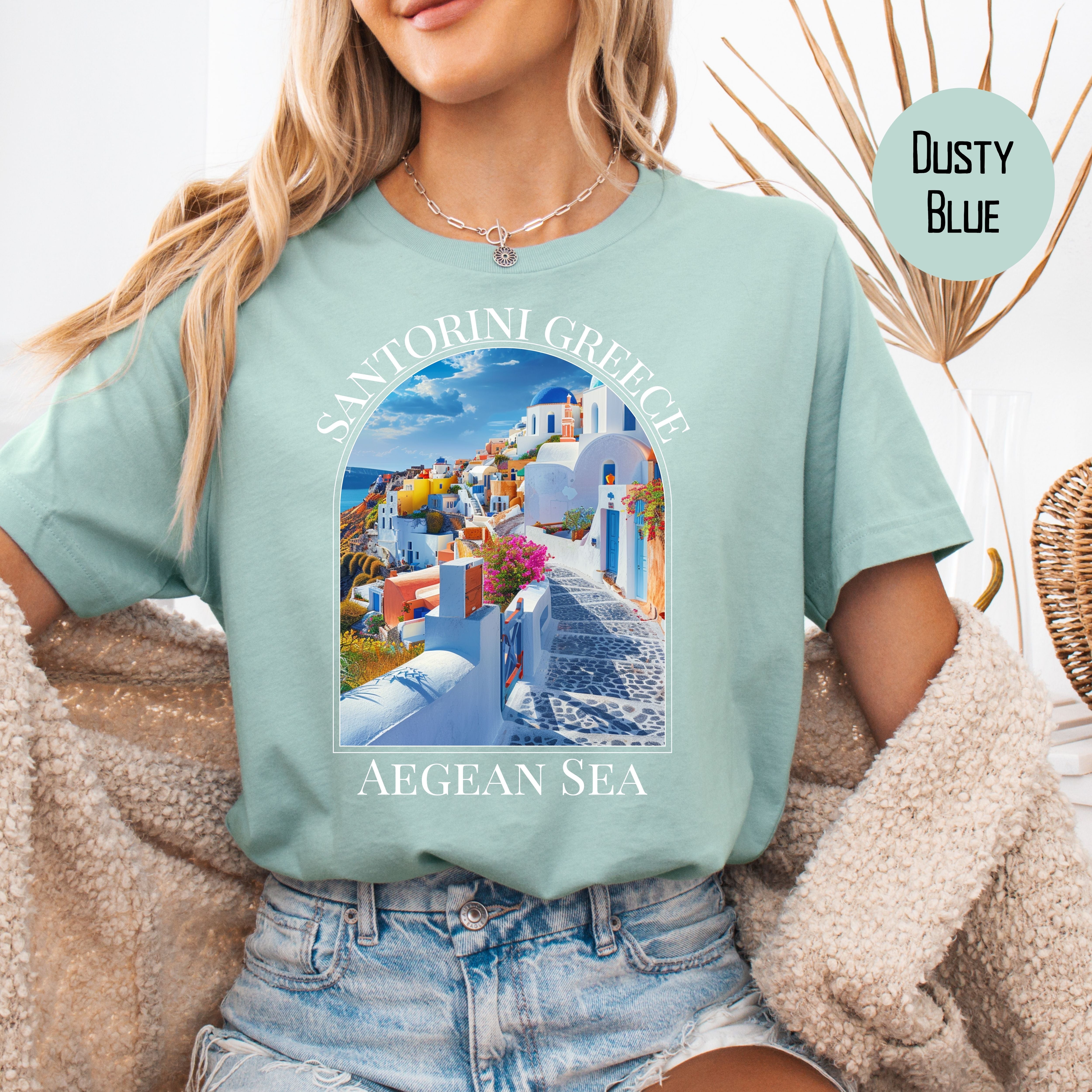 Santorini Greece Bella Canvas Tee