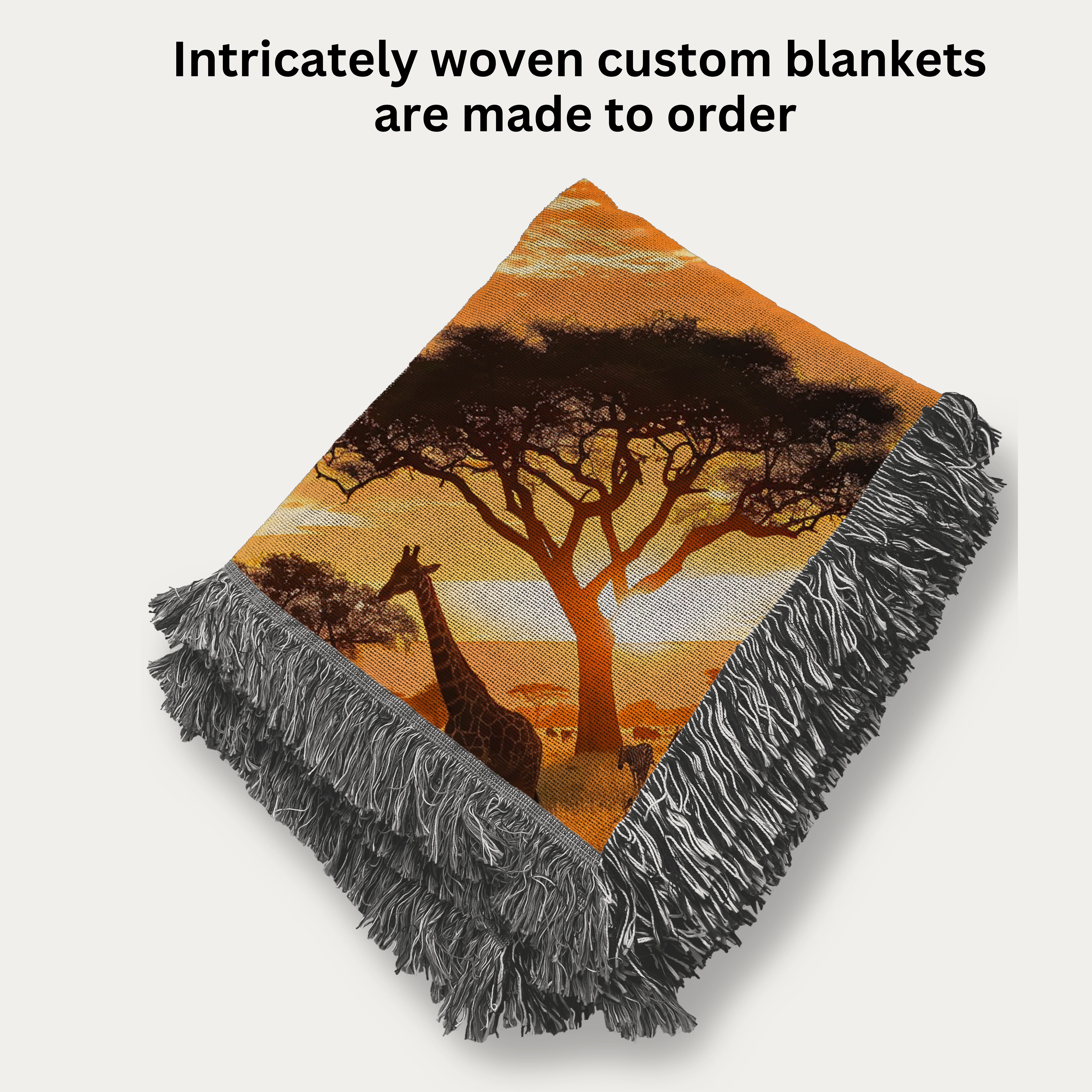 Serengeti National Park Tanzania Woven Throw Blanket, Tanzania Safari Gift