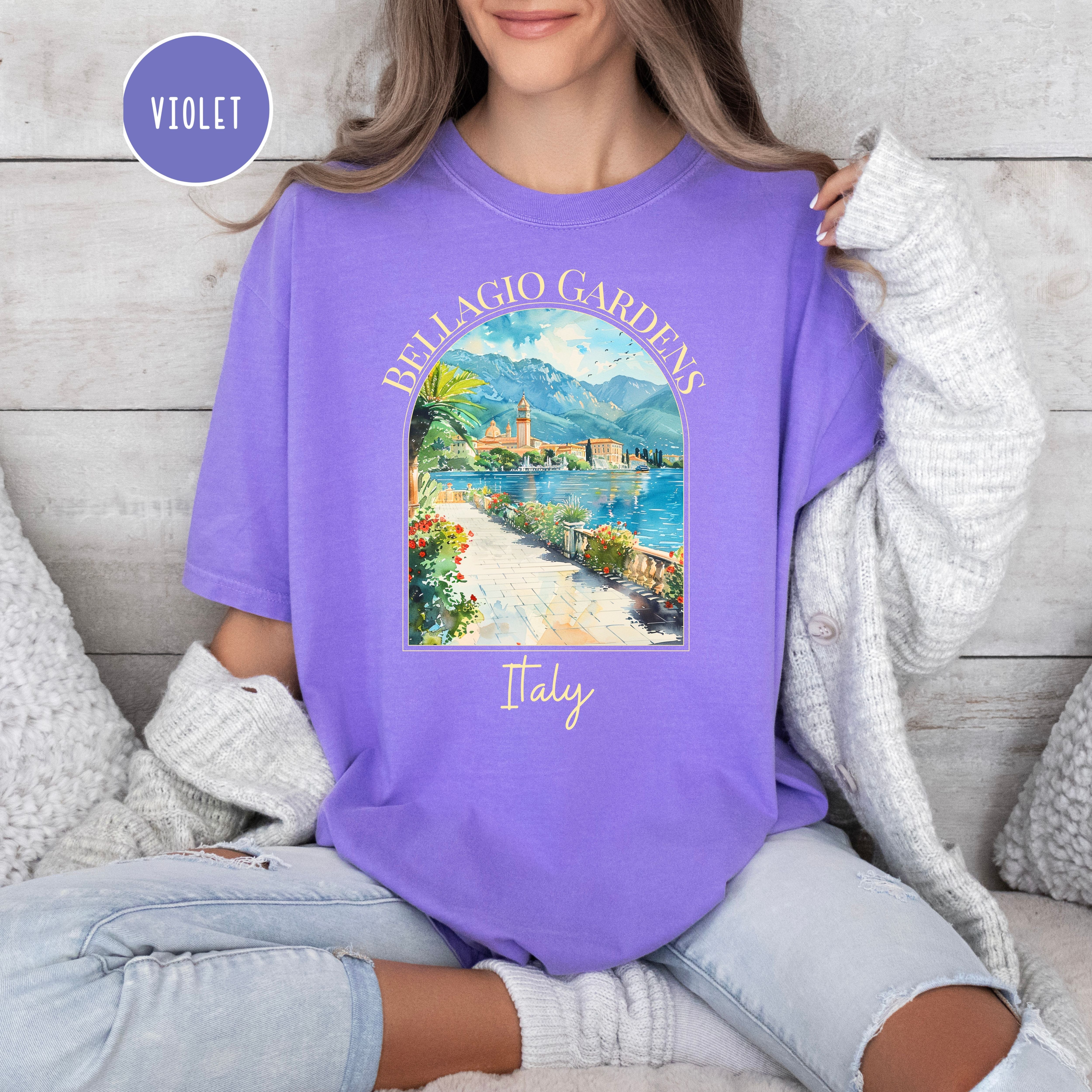 Bellagio Gardens Italy Comfort Colors Tee